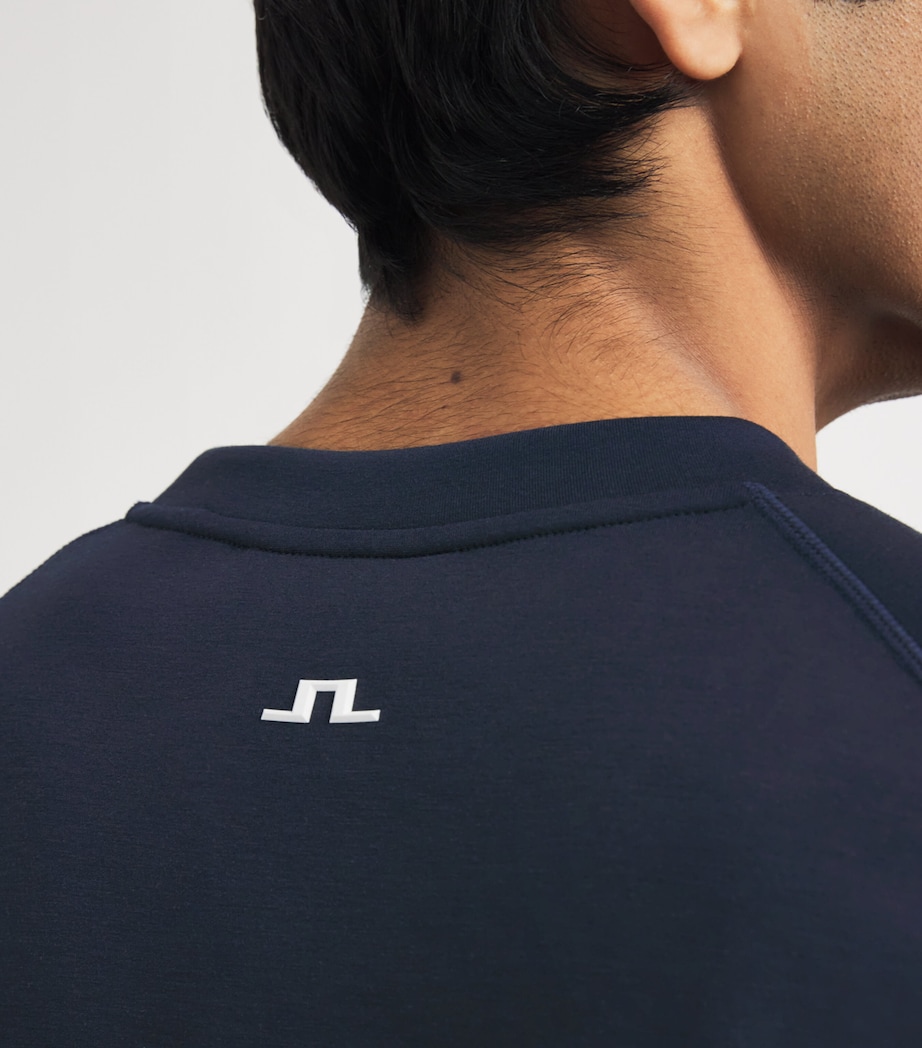 J Lindeberg Mens Finn Crew-Neck Sweatshirt Jl Navy Image 3