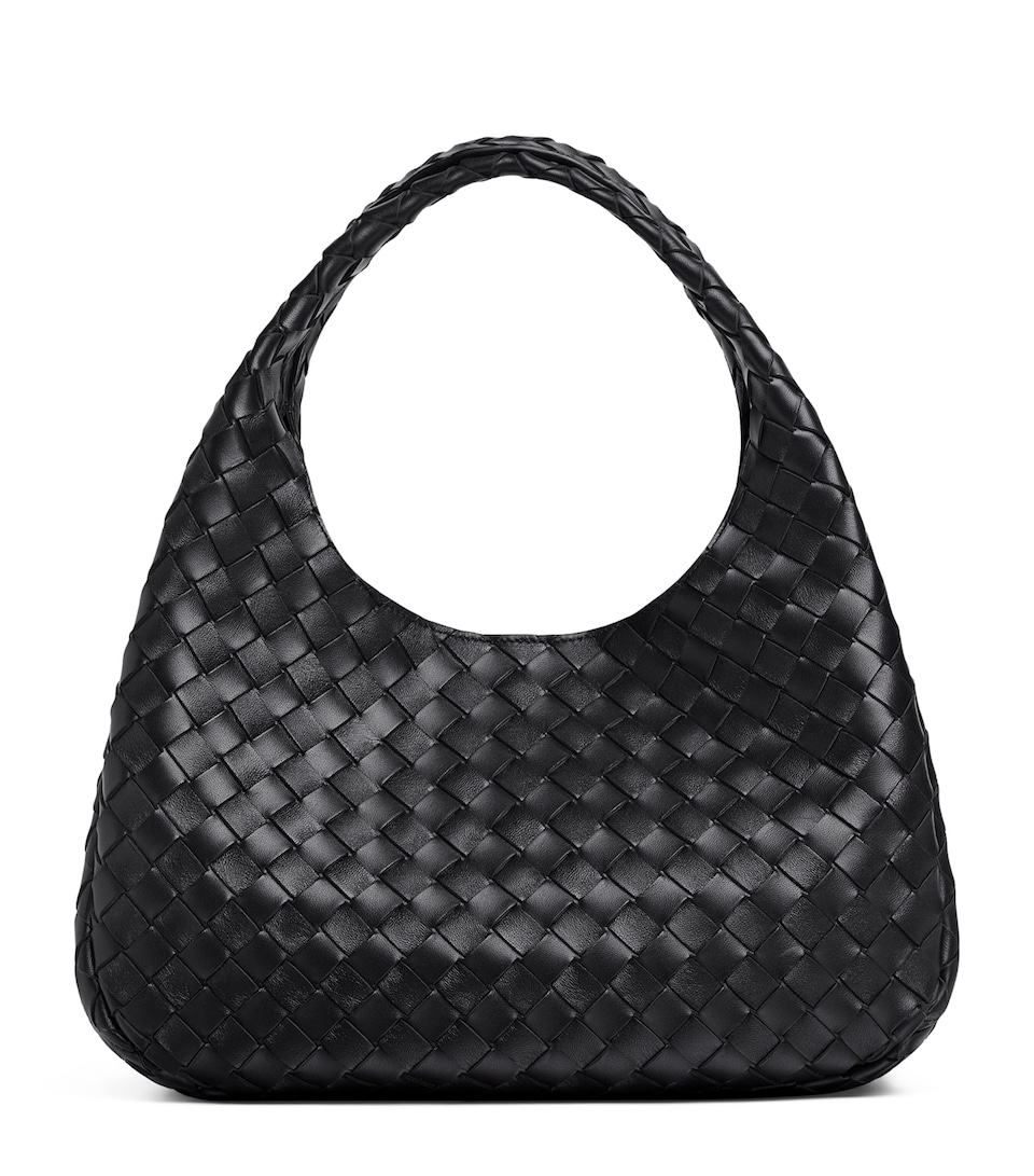 Medium Leather Intrecciato Campana Shoulder Bag