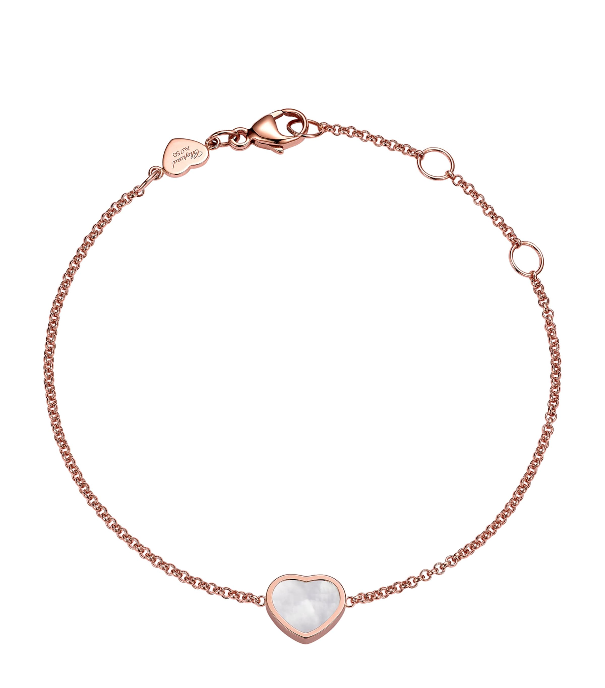 Chopard Rose Gold And Mother-of-pearl My Happy Hearts Bracelet