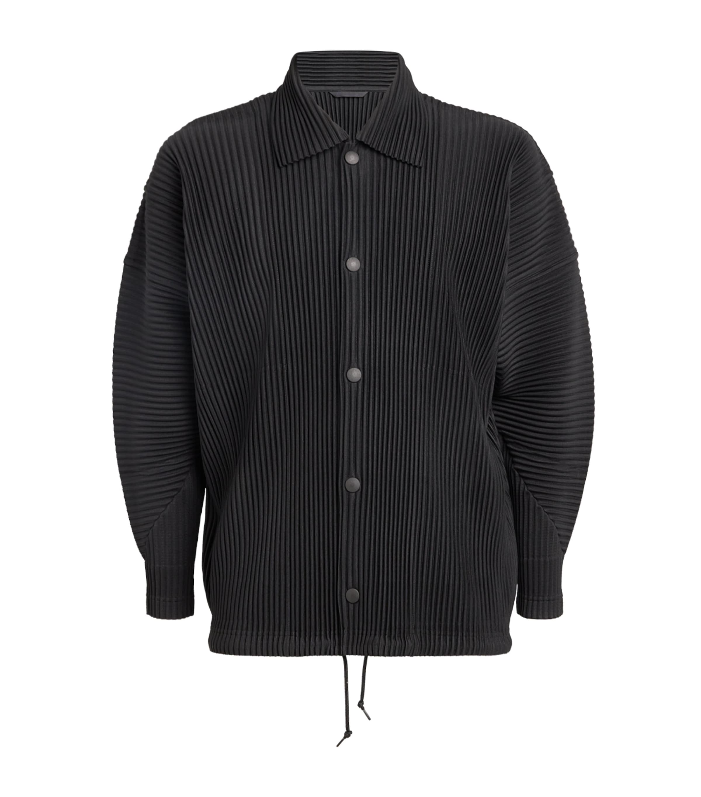 Shop Issey Miyake Pleated Blouson Jacket In Black