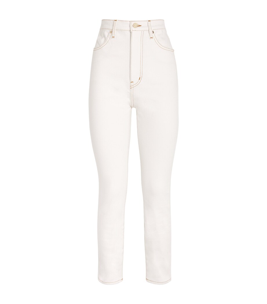 x Carolina Herrera Taper Straight Jeans WHITE Image 1