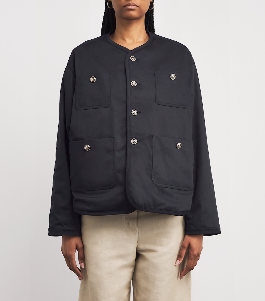 Reversible Quilted Jacket BLACK Image 6