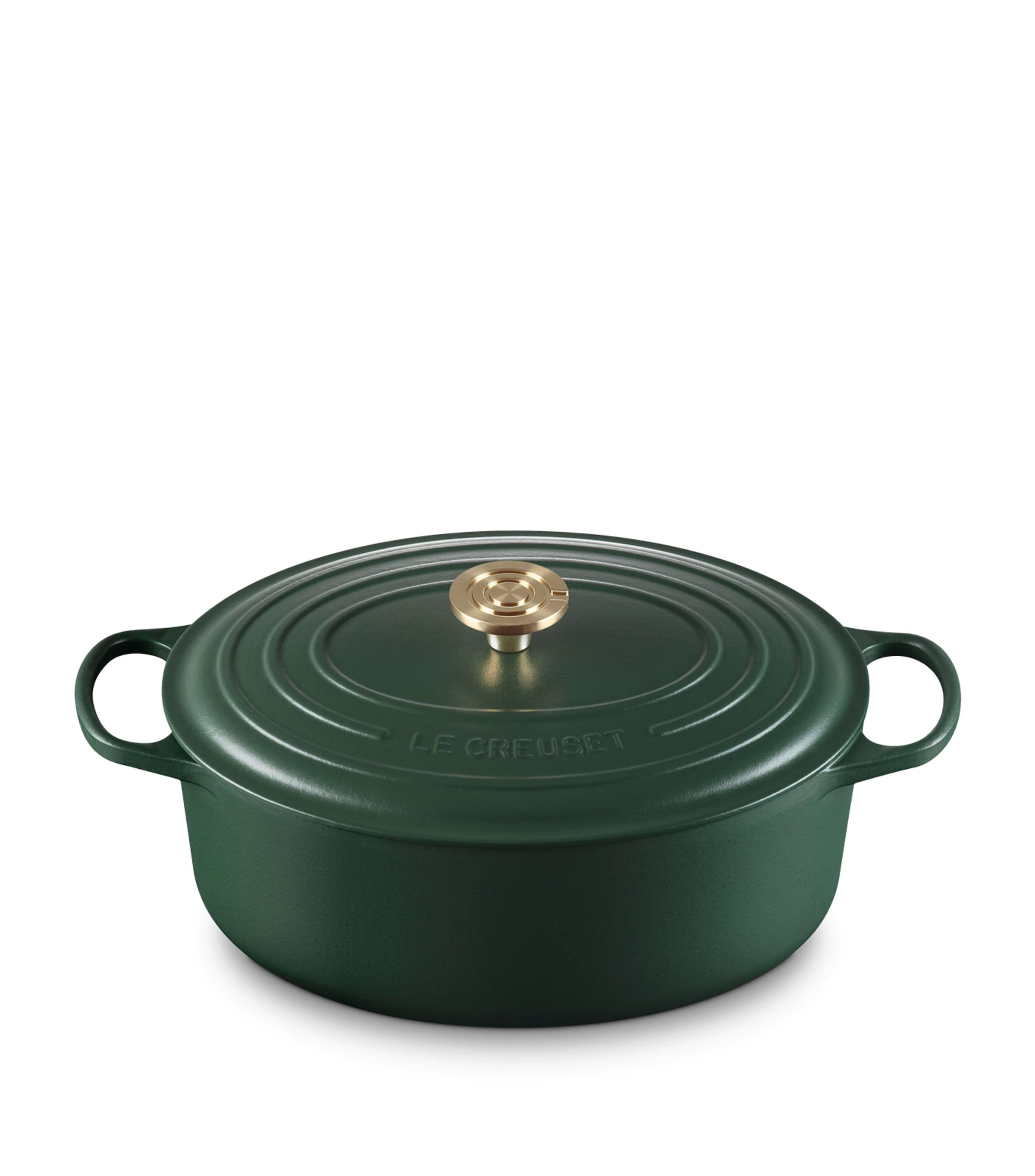 Le Creuset Cast Iron Oval Casserole Dish (31cm) Green Image 2