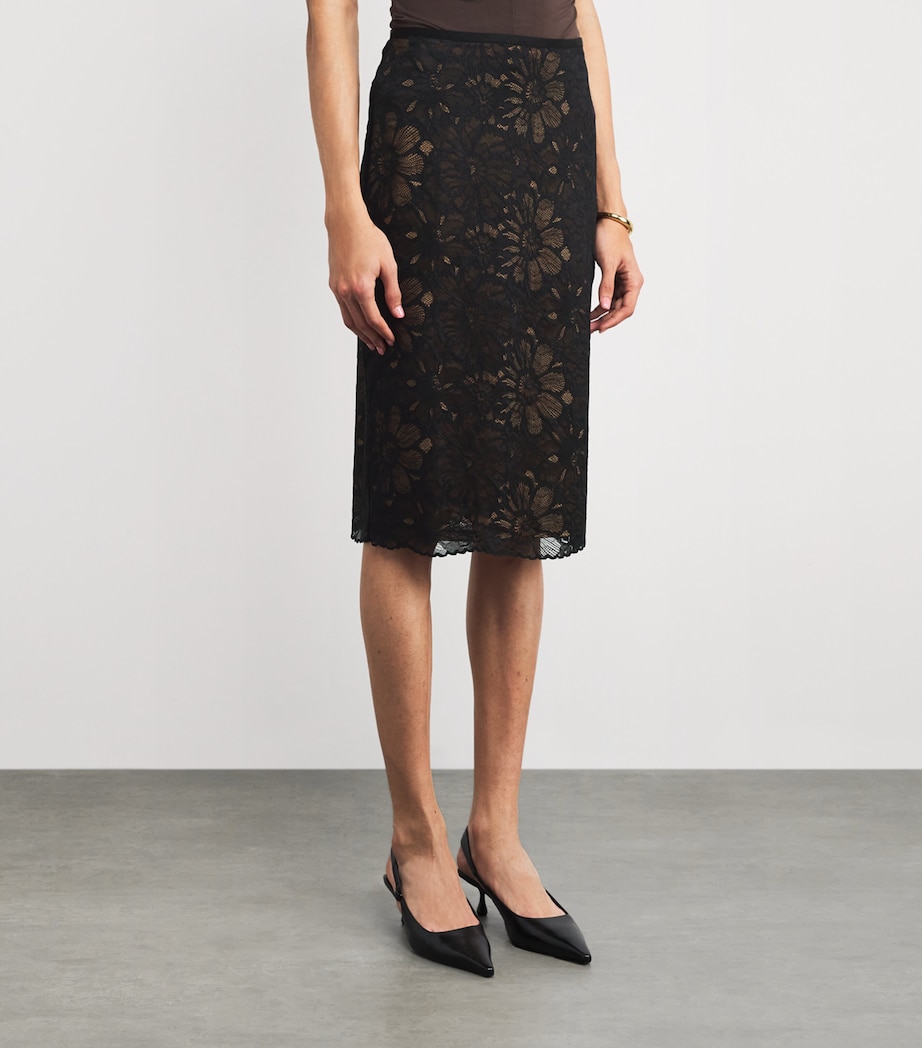 Lace Eleri Midi Skirt DBLK BLACK Image 3