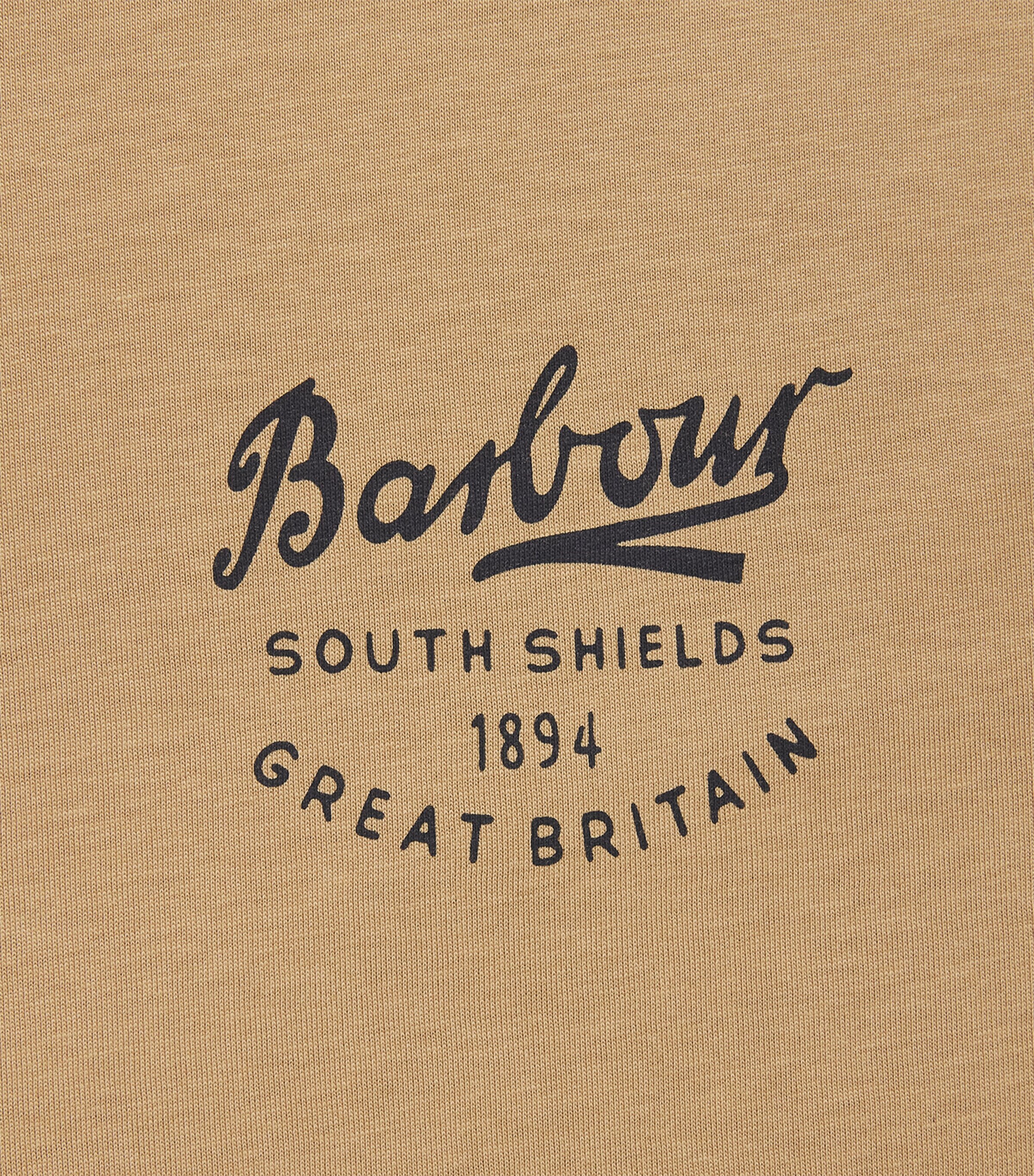 Barbour Mens Cotton Script Graphic T-Shirt Stone Image 6
