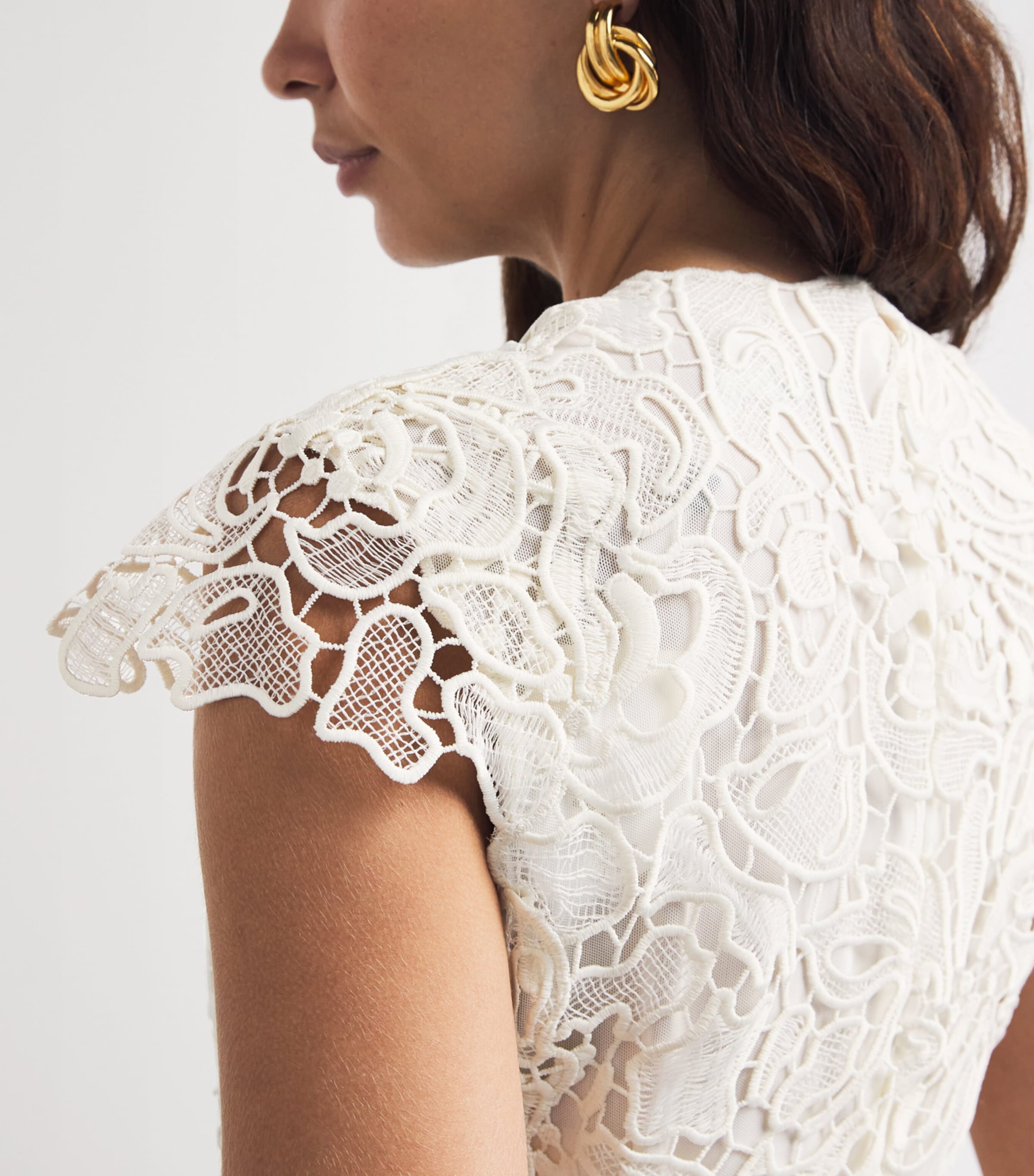 Simkhai Womens Lace Novelle Mini Dress White Image 3