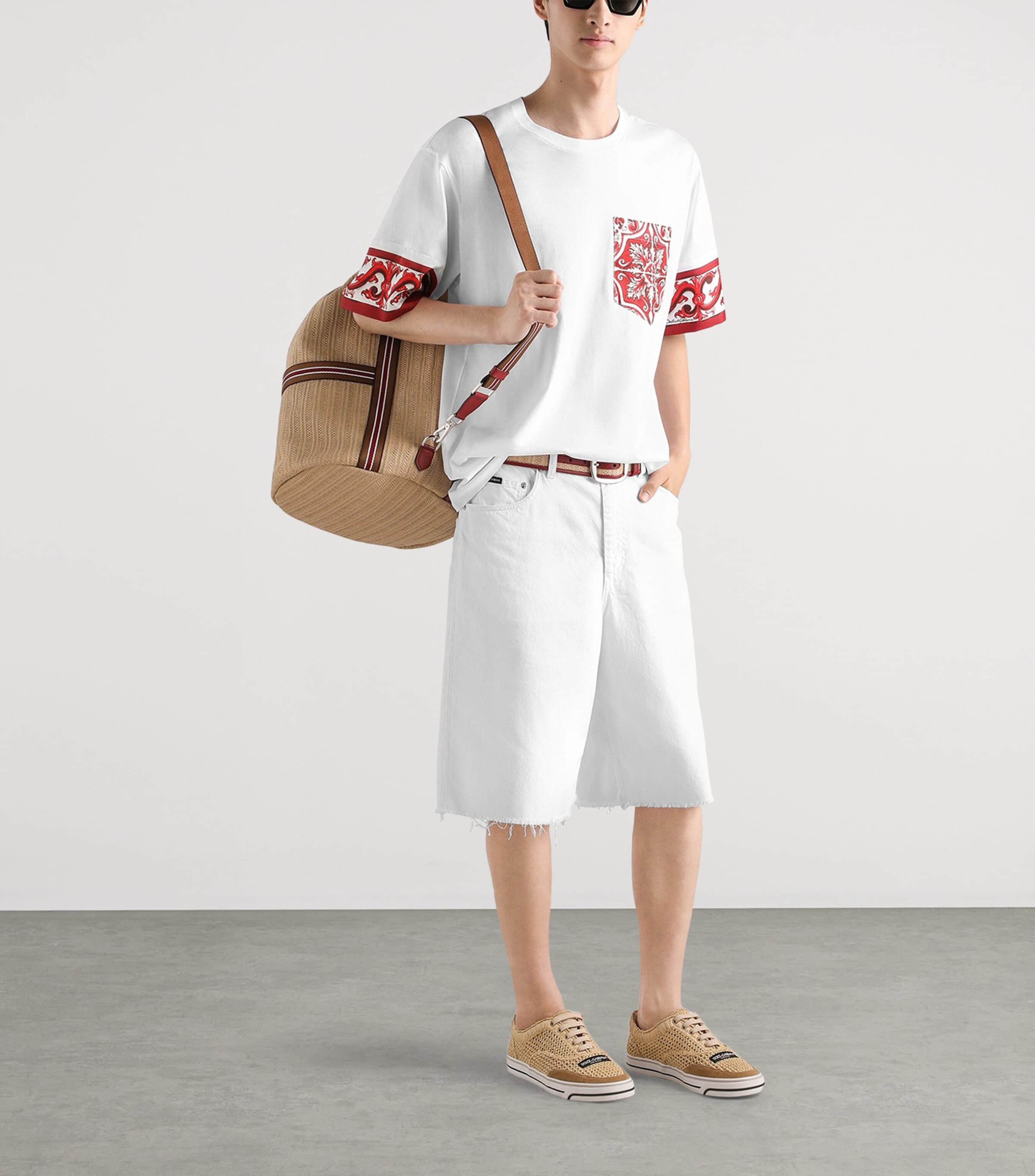 Dolce&Gabbana Multi Cotton-Silk Majolica Print T-Shirt | Harrods US