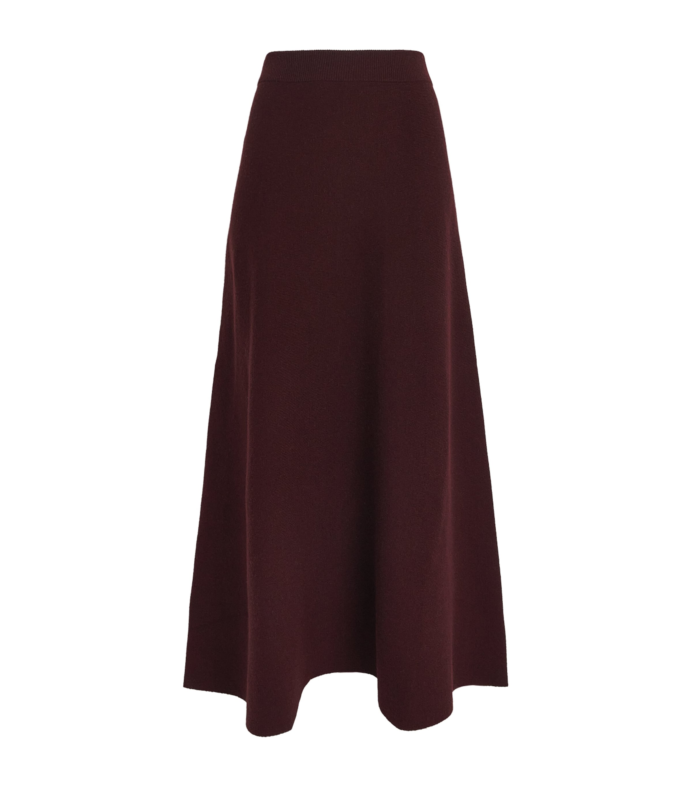 Max Mara Wool-cashmere Knitted Midi Skirt In Red