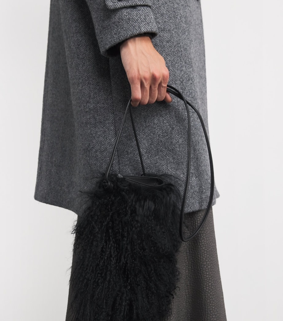 Long-Haired Shearling Phone Pouch C99 Image 2