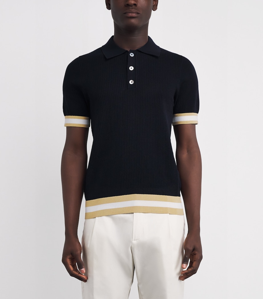 Cotton Quinn Polo Shirt NAVY - 12 Image 3