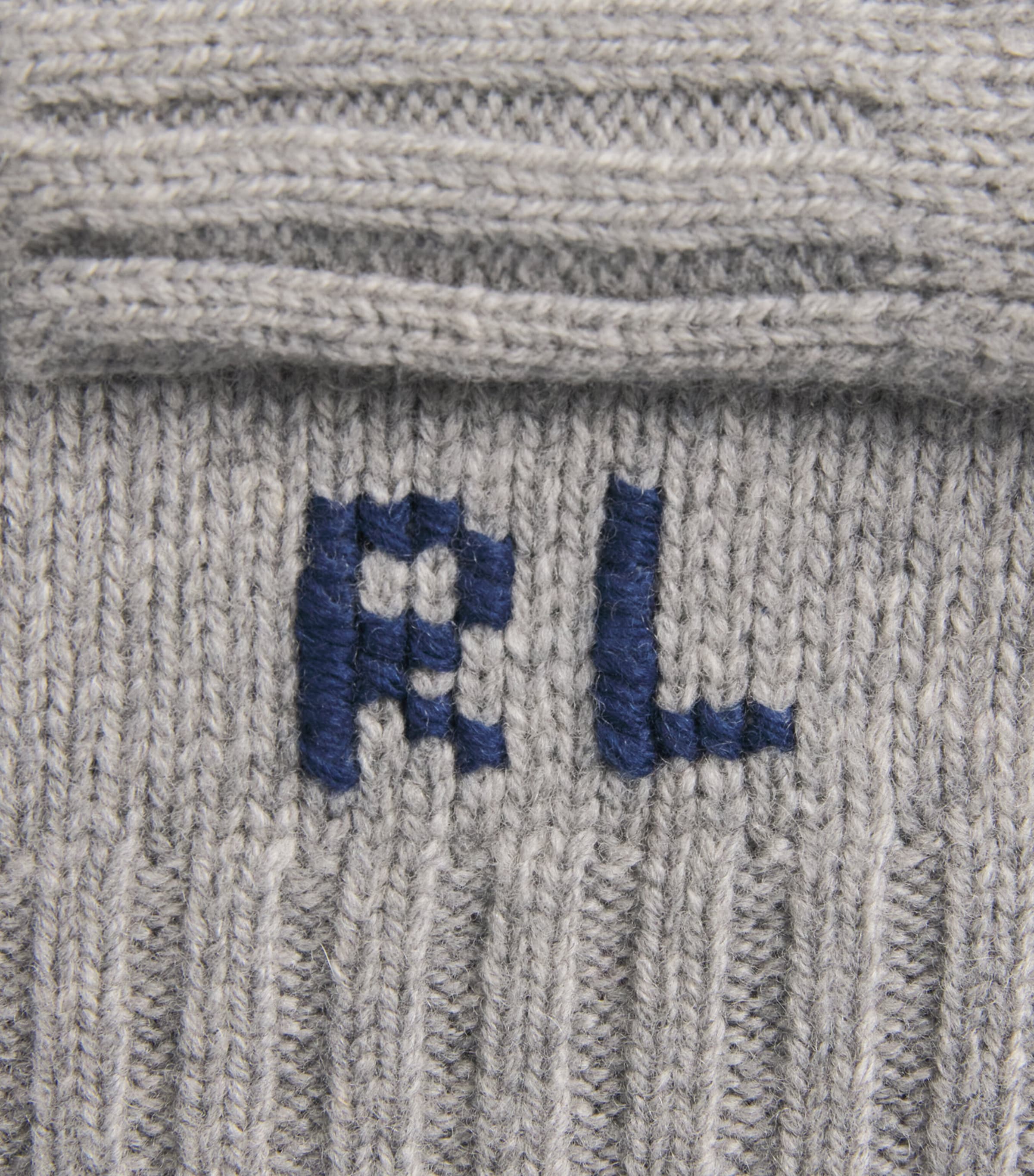 Polo Ralph Lauren Womens Wool-Cashmere Polo Bear Sweater Dark Vintage Heather Image 6
