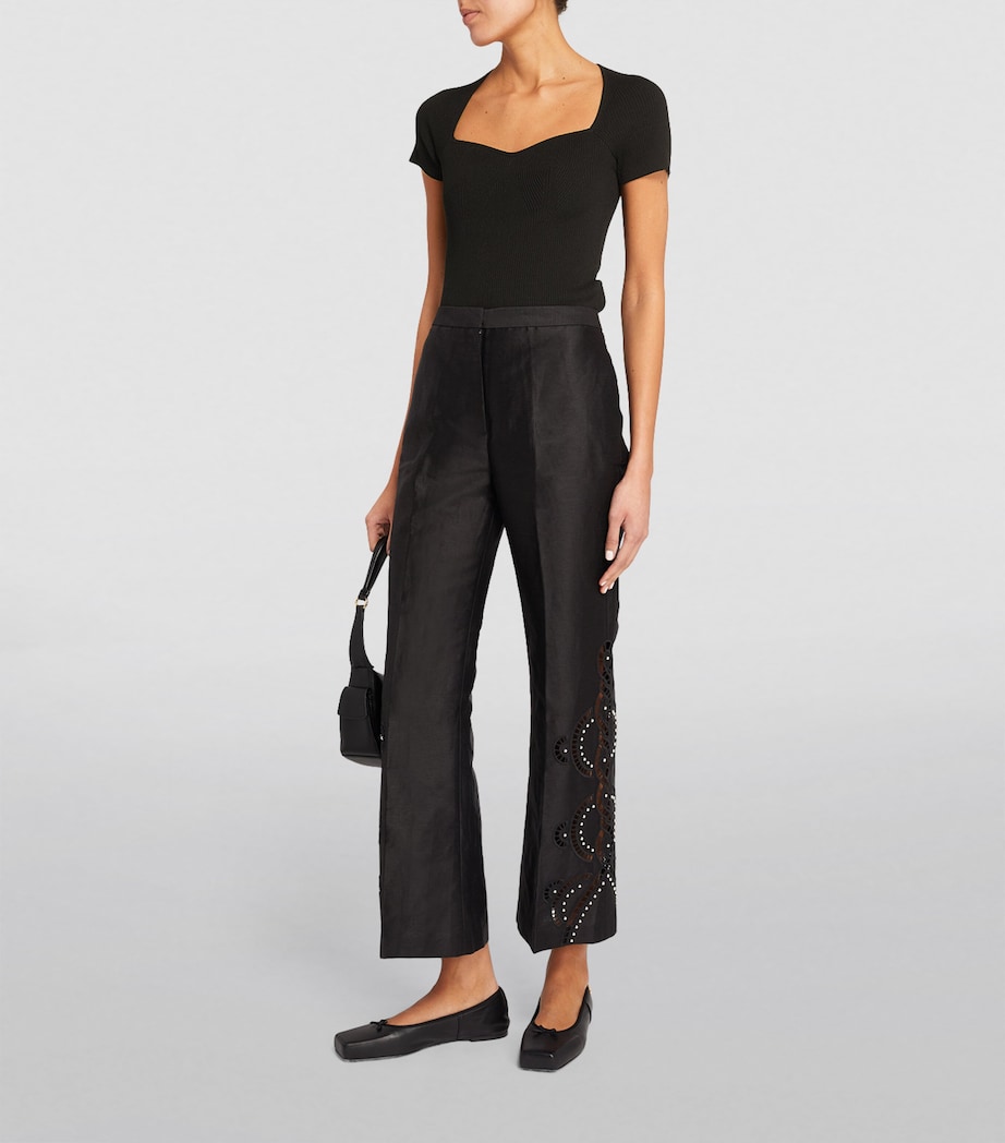 Short-Sleeve Ribbed Top BLACK Image 2