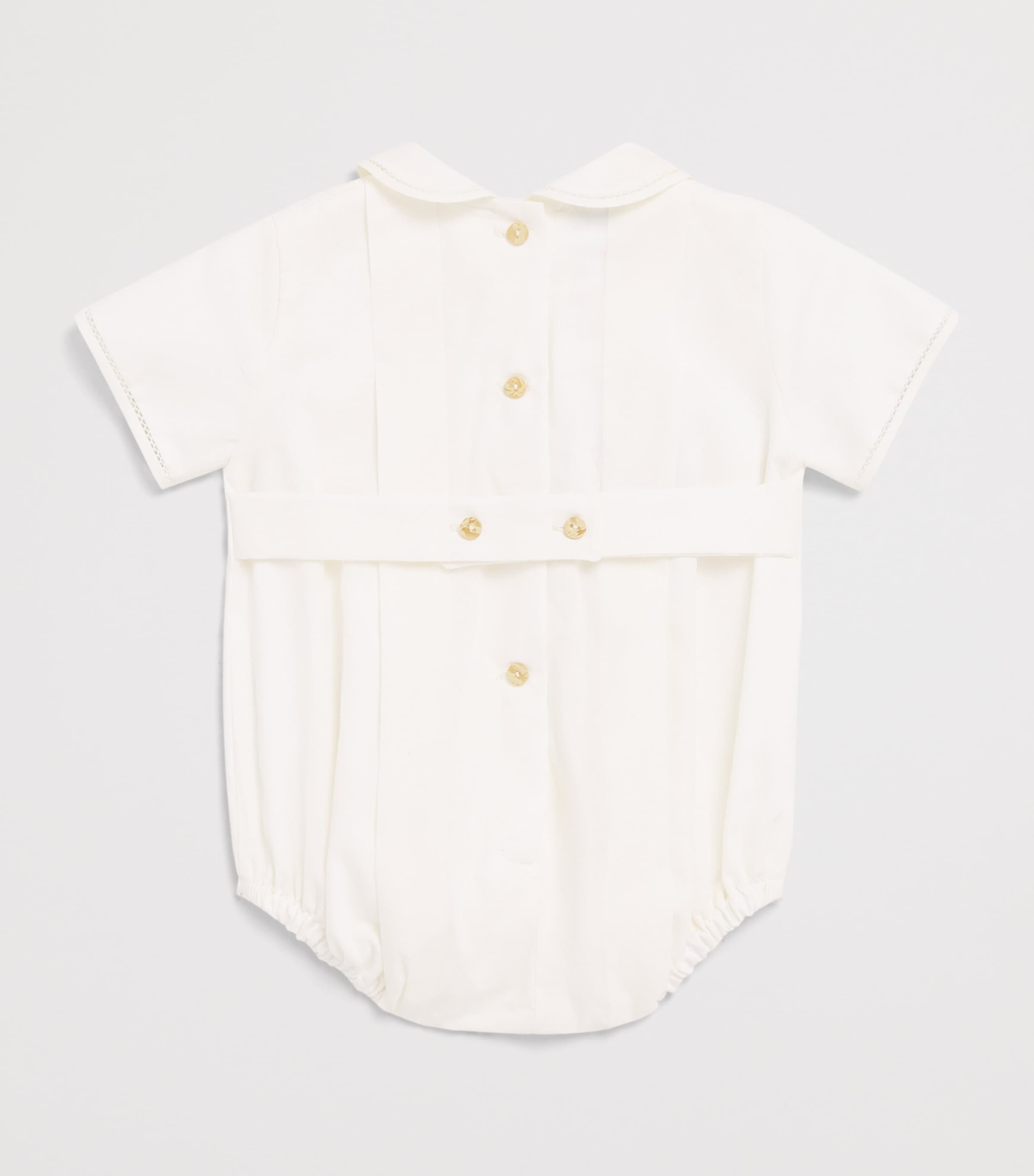 PEPA LONDON Panelled Lace Bodysuit (6 Months-2 Years) Ivory Image 2