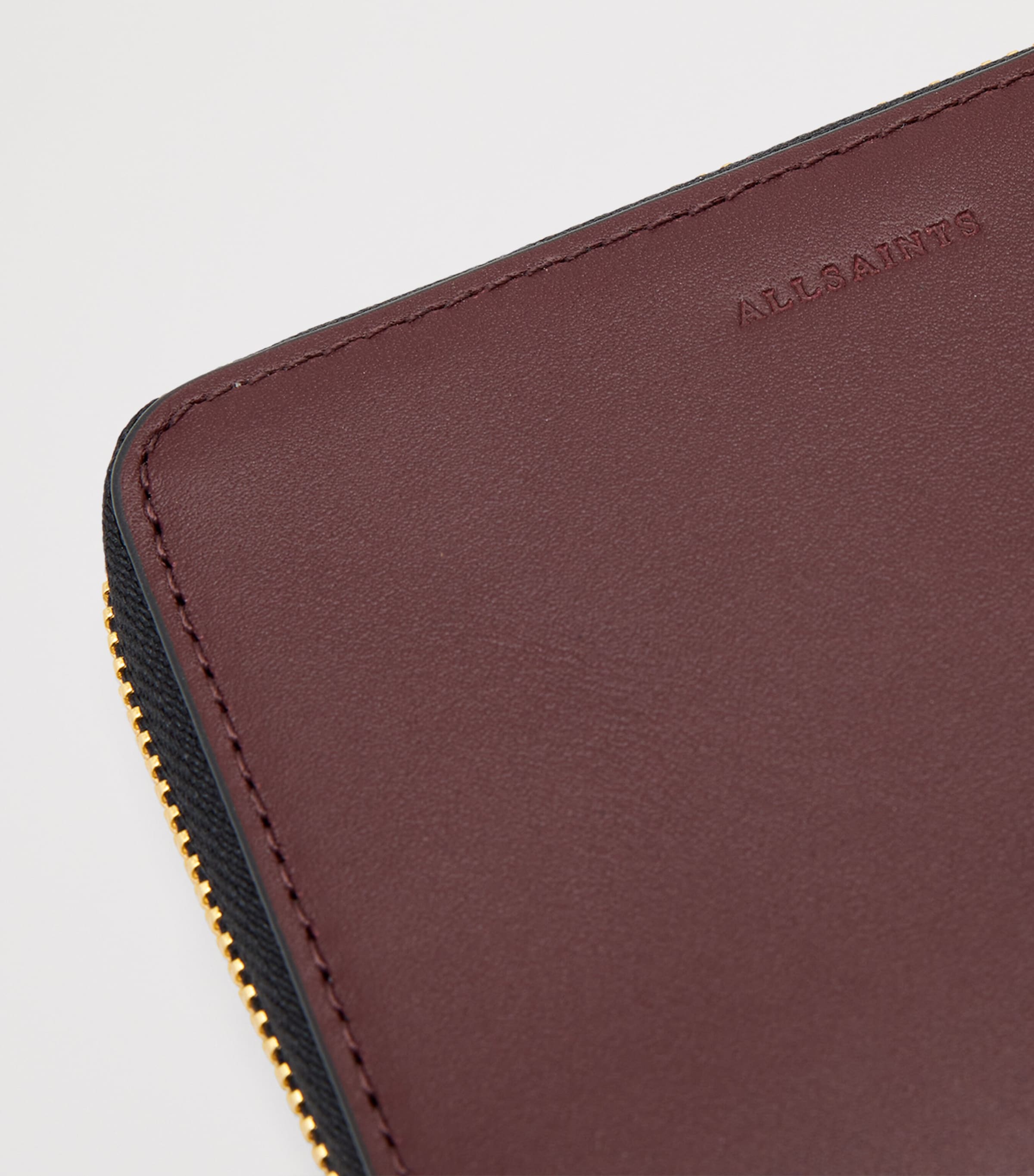 Leather Lena Hex Wallet DARK RED Image 4