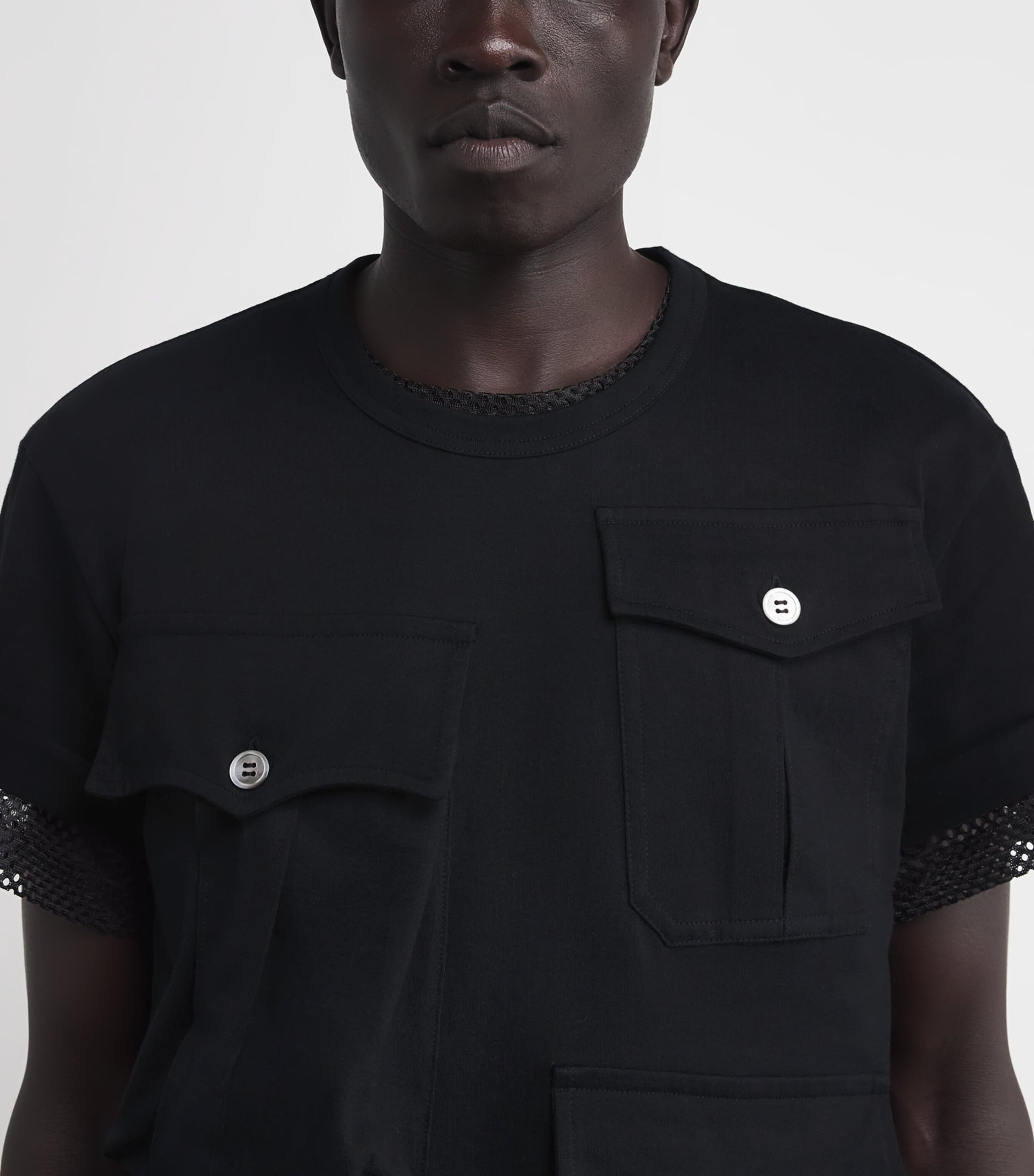 Comme Des Garçons Homme Plus Black Cotton Pocketed T-Shirt