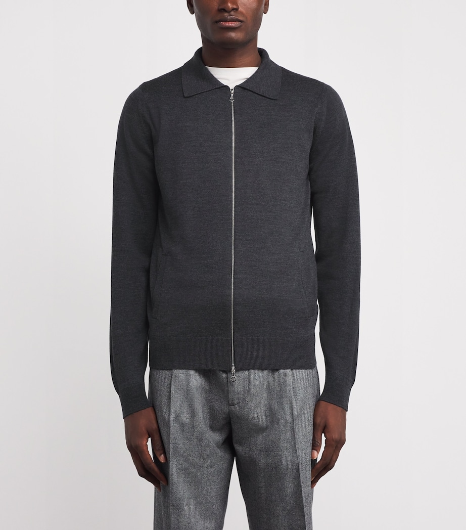 Merino Wool Hybrid Overshirt CHARCOAL Image 3