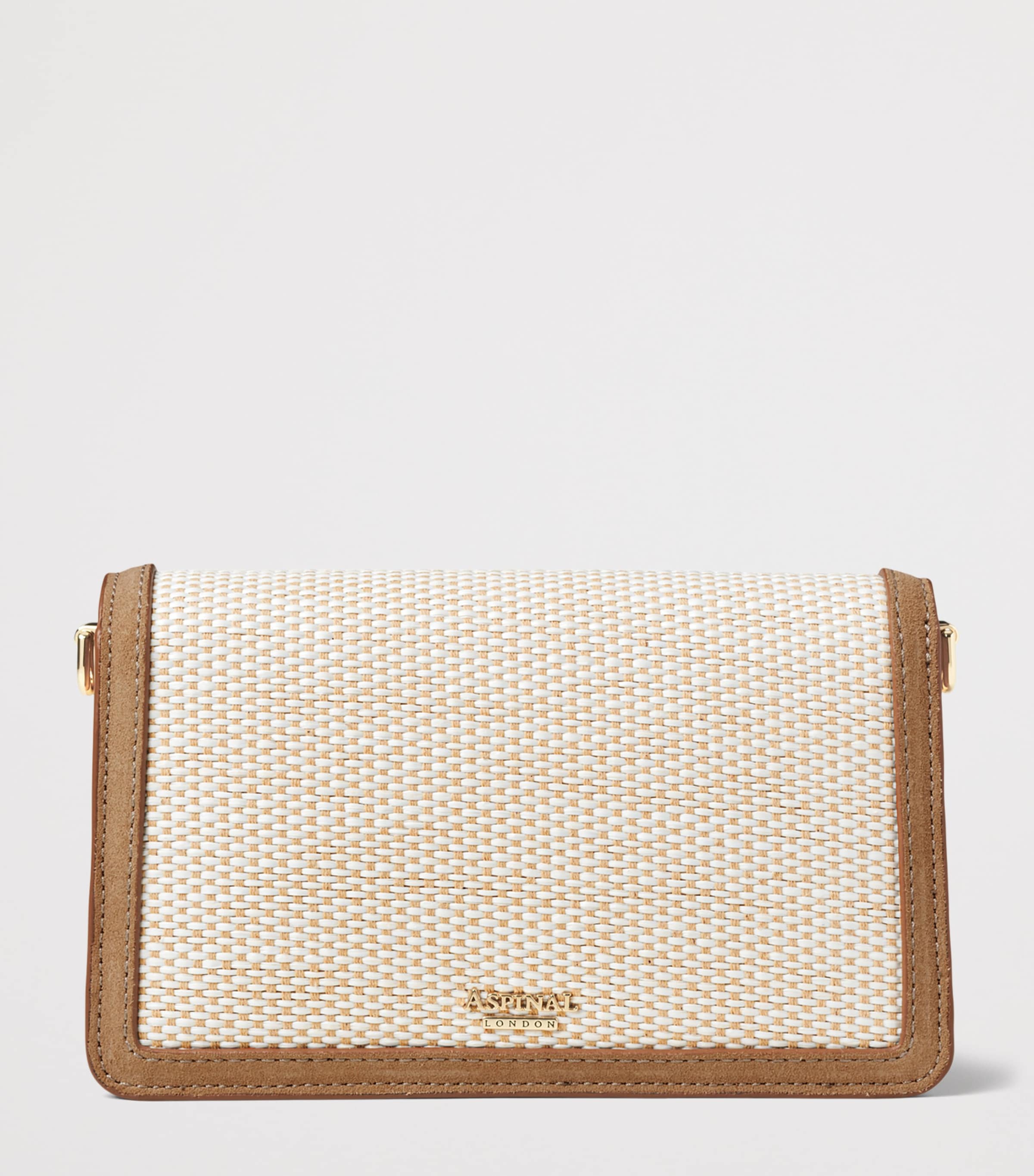 Aspinal Of London Raffia Eliza Clutch Bag Ivory Image 3
