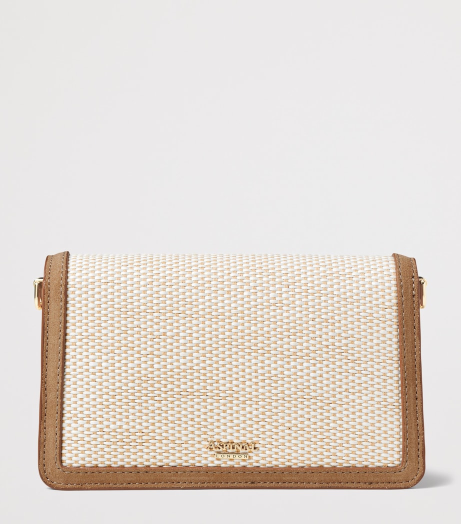 Aspinal Of London Raffia Eliza Clutch Bag Ivory Image 3