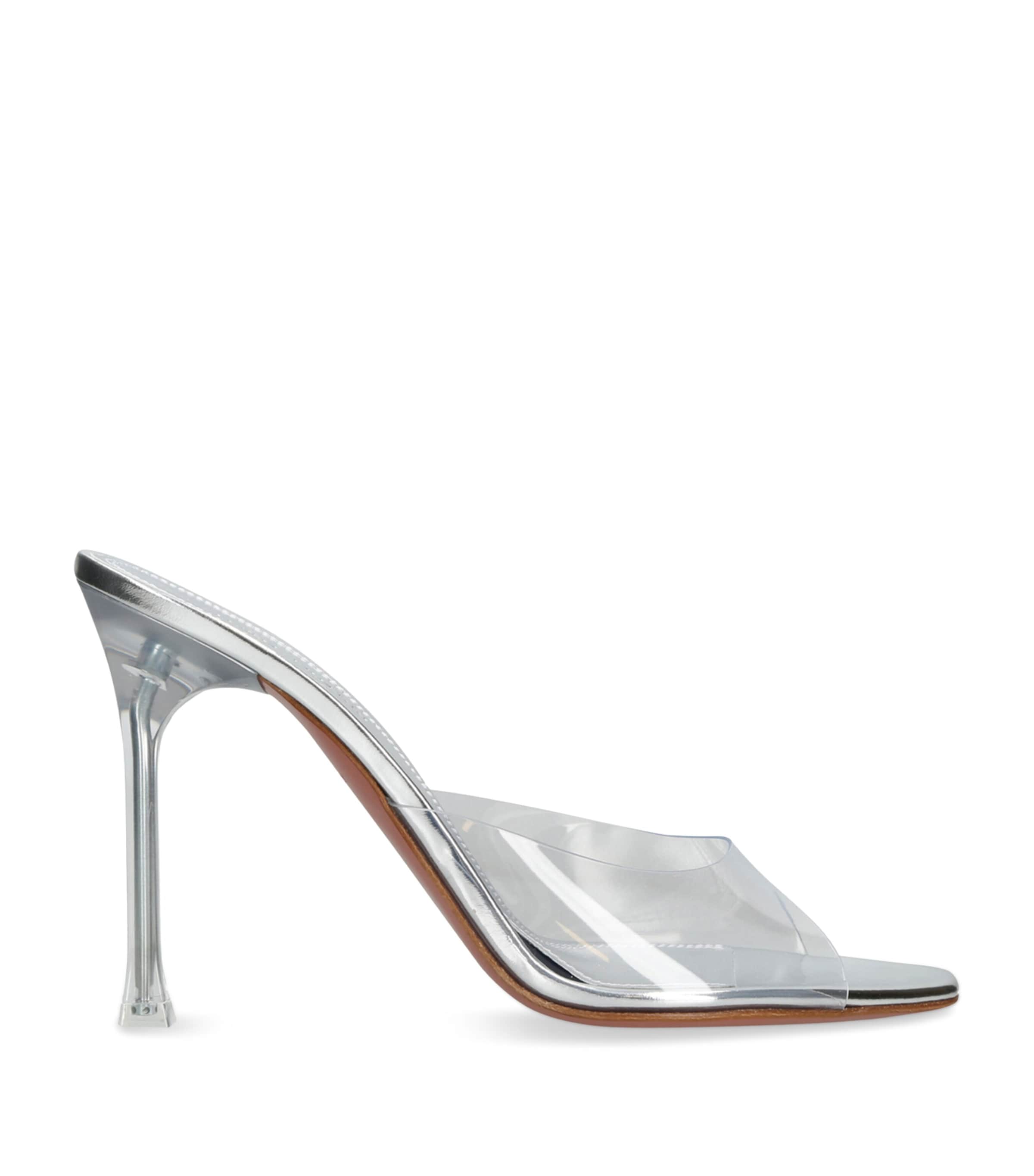 Amina Muaddi Glass Alexa Mules 95