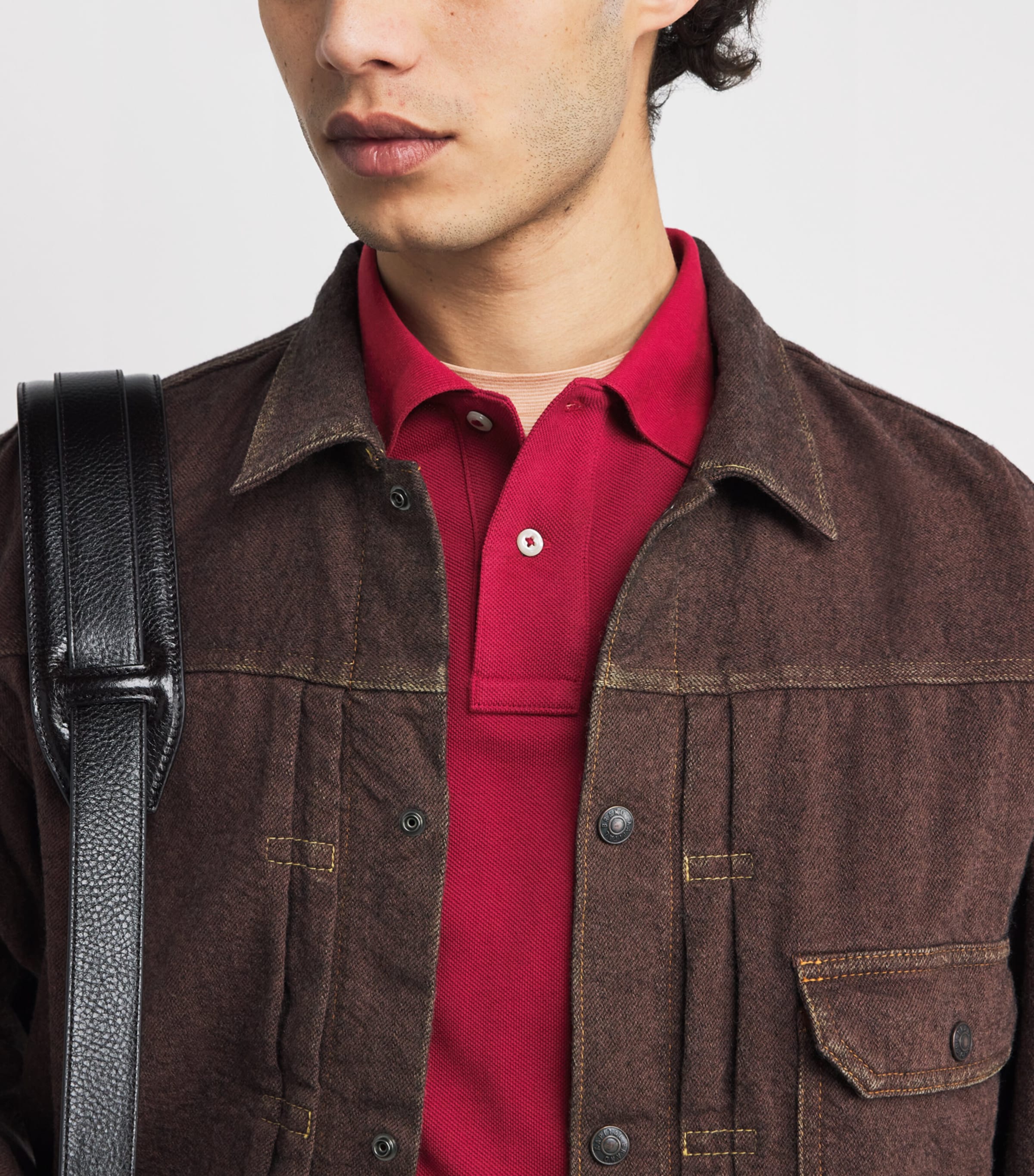 Cotton Mesh Custom-Fit Polo Shirt HERITAGE RED/C5213 Image 6