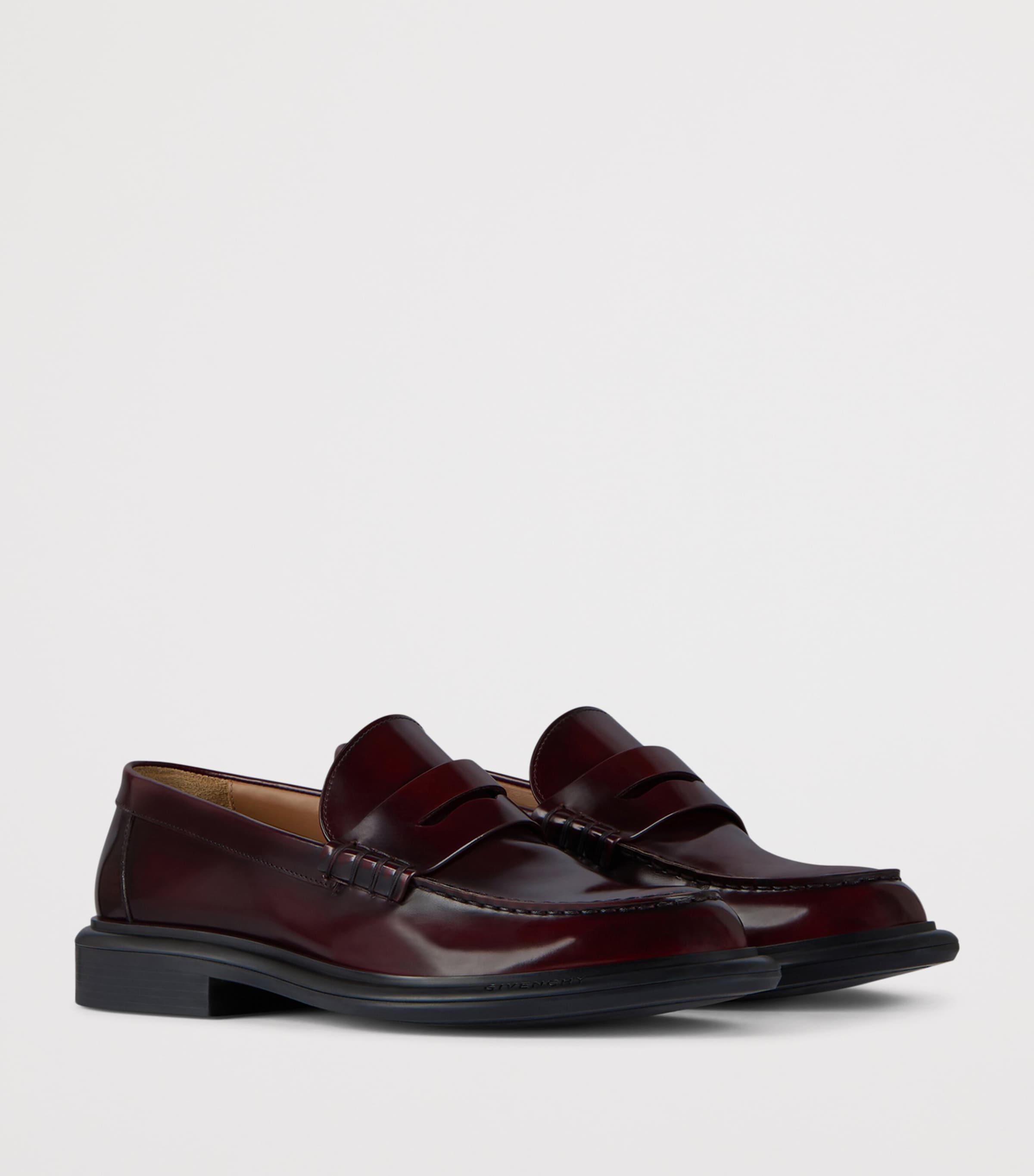 Leather Loafers BURGUNDY Image 2