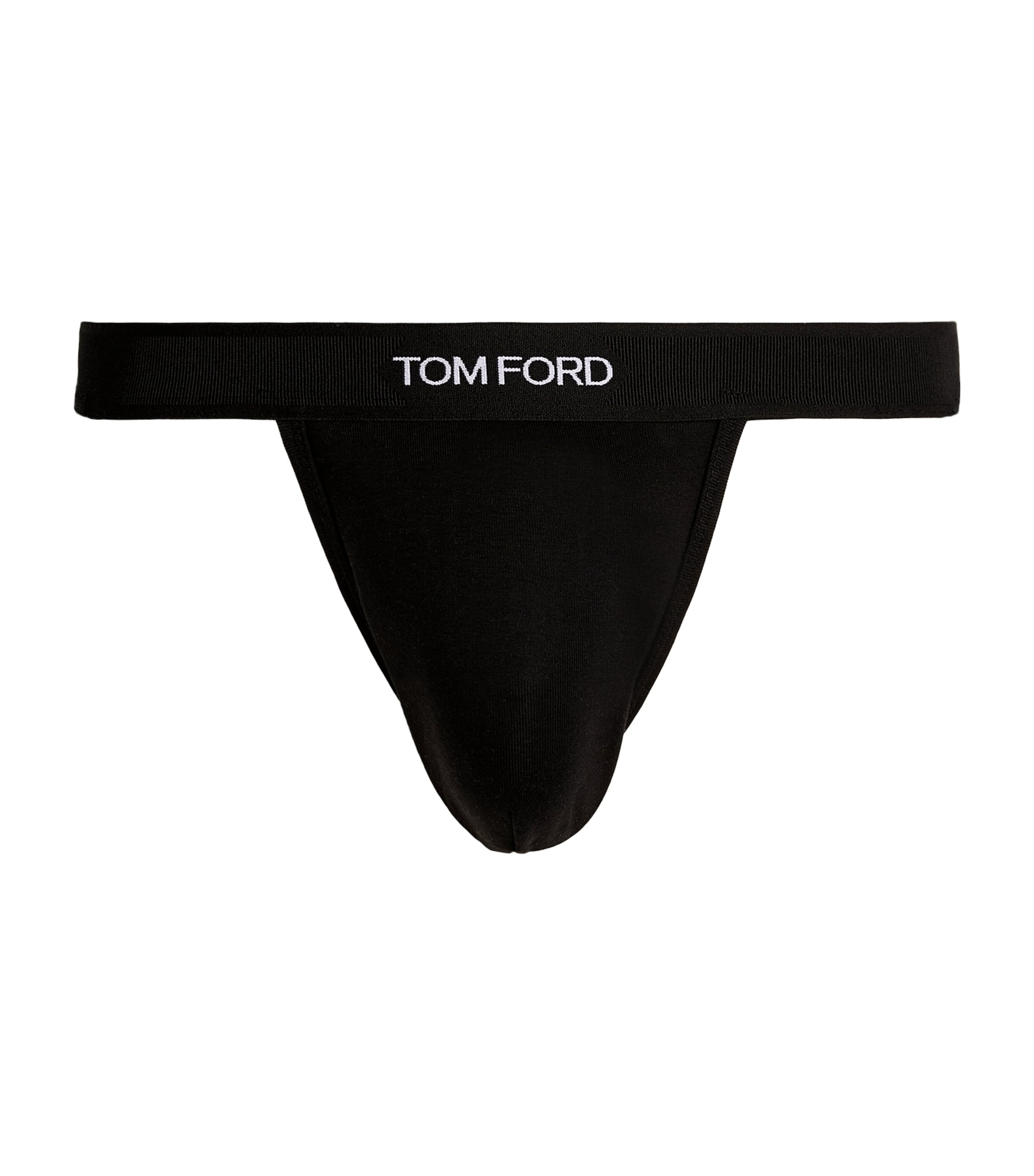 Shop Tom Ford Logo Jock Strap In Black