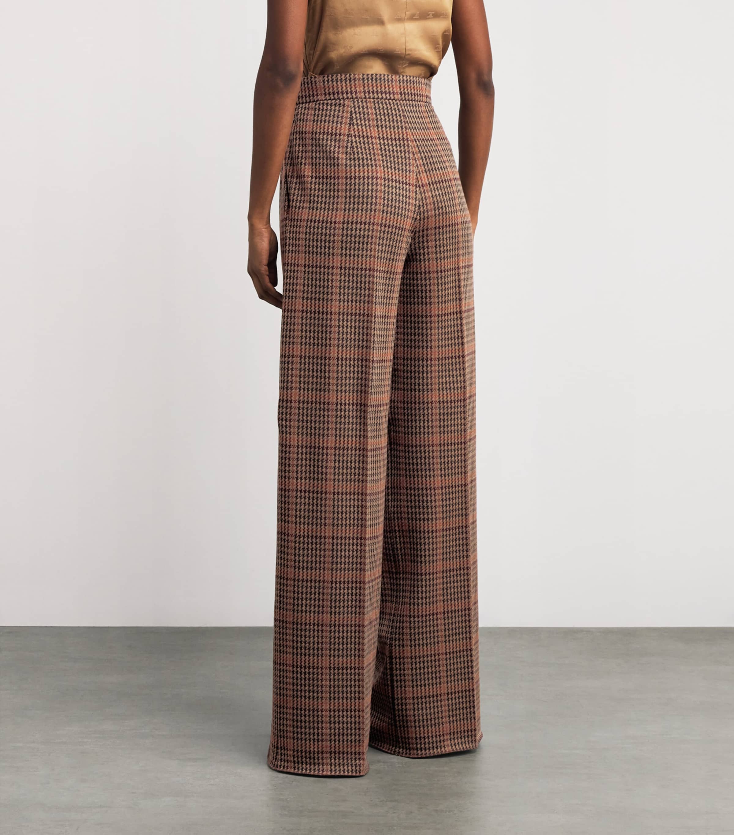 Wool-Cotton Wide-Leg Trousers MULTICOLOUR Image 4