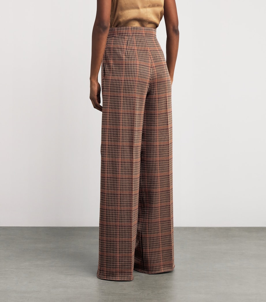 Wool-Cotton Wide-Leg Trousers MULTICOLOUR Image 4