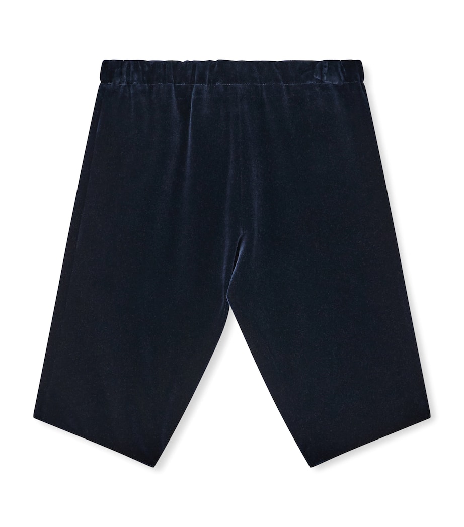 Bonpoint Cotton-Velvet Trousers (6-18 Months) Marine Image 1