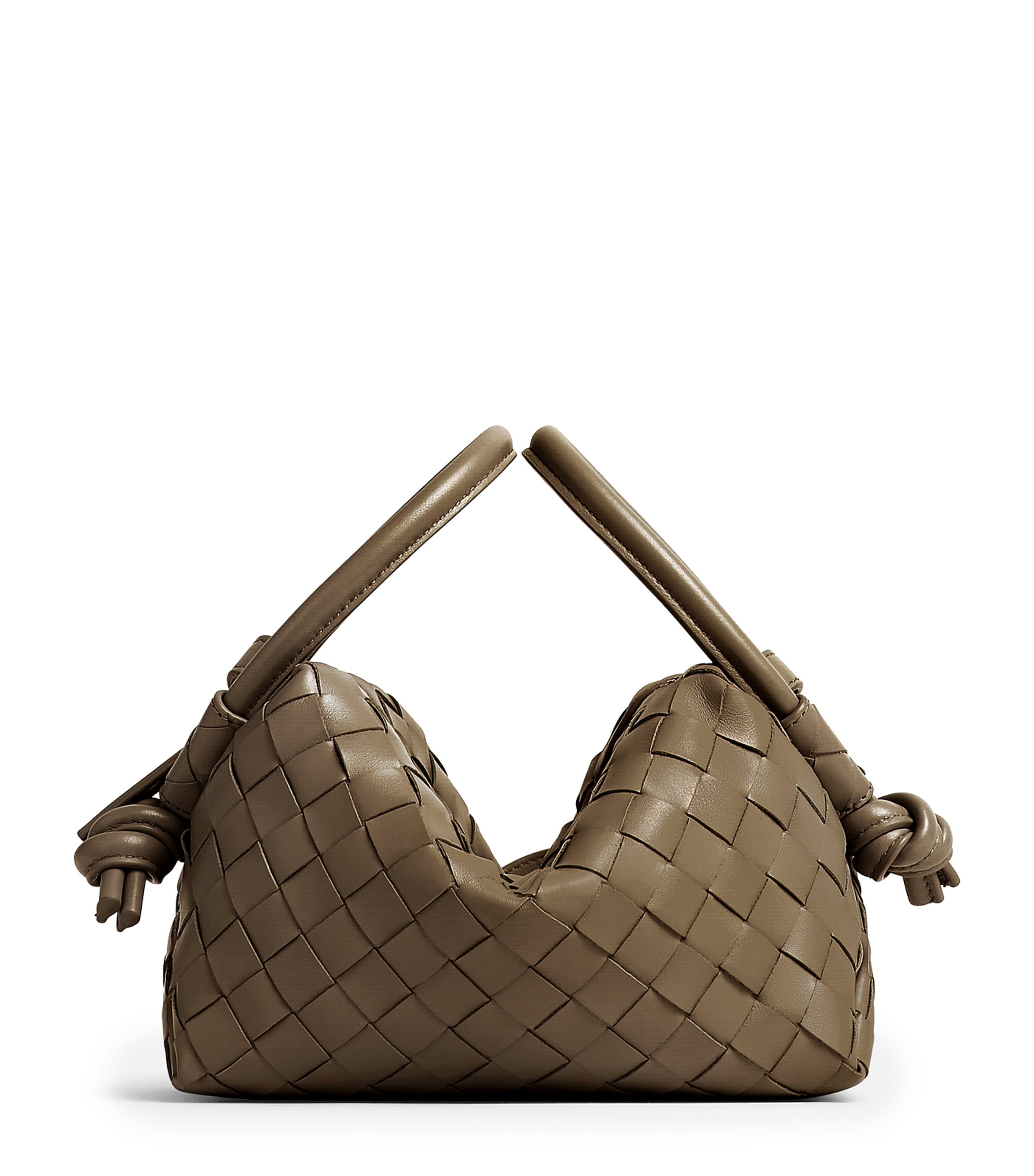 Bottega Veneta Brown Small Lambskin Lauren 1980 Top-Handle Bag
