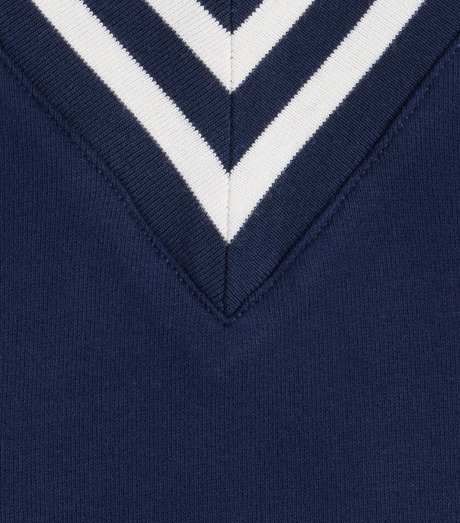 Ralph Lauren Kids Polo Pony V-Neck Sweatshirt (7-14 Years) Refined Navy Image 2