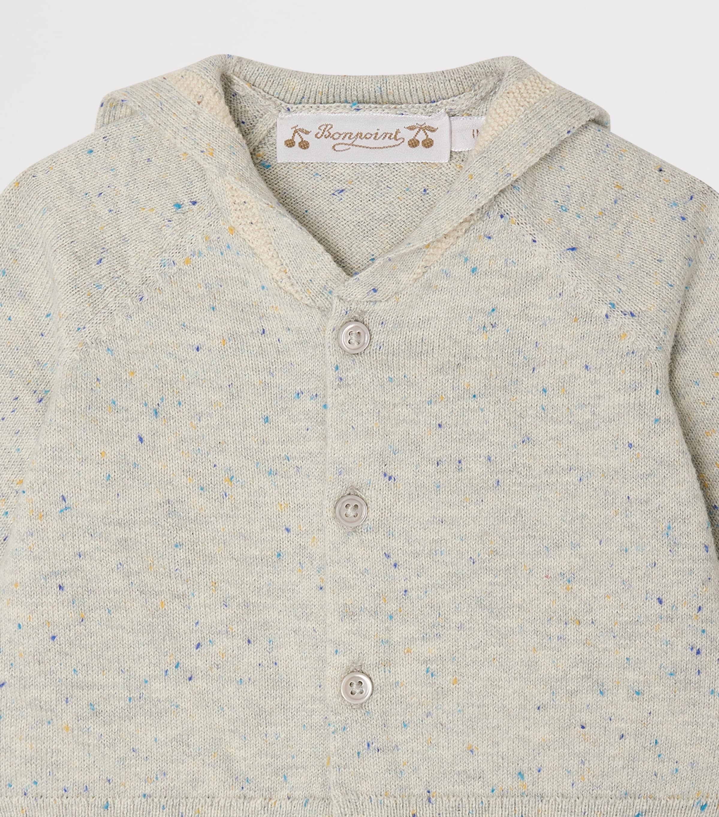 Bonpoint Cotton Laslo Cardigan and Trousers Set (1-18 Months) Gris Chine C. Image 3