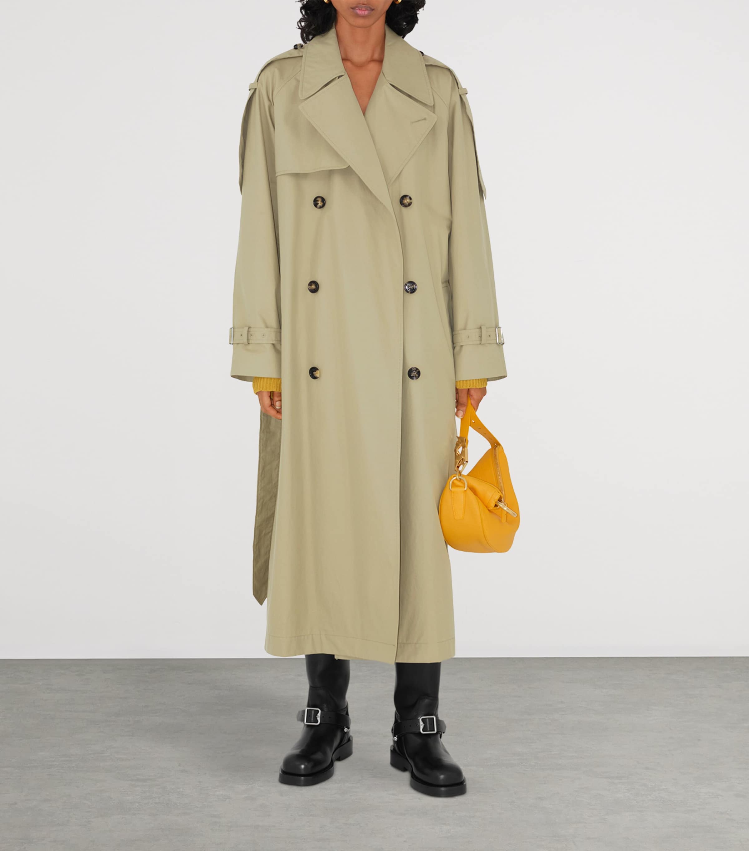 Burberry Beige Cotton Long Castleford Trench Coat | Harrods AL