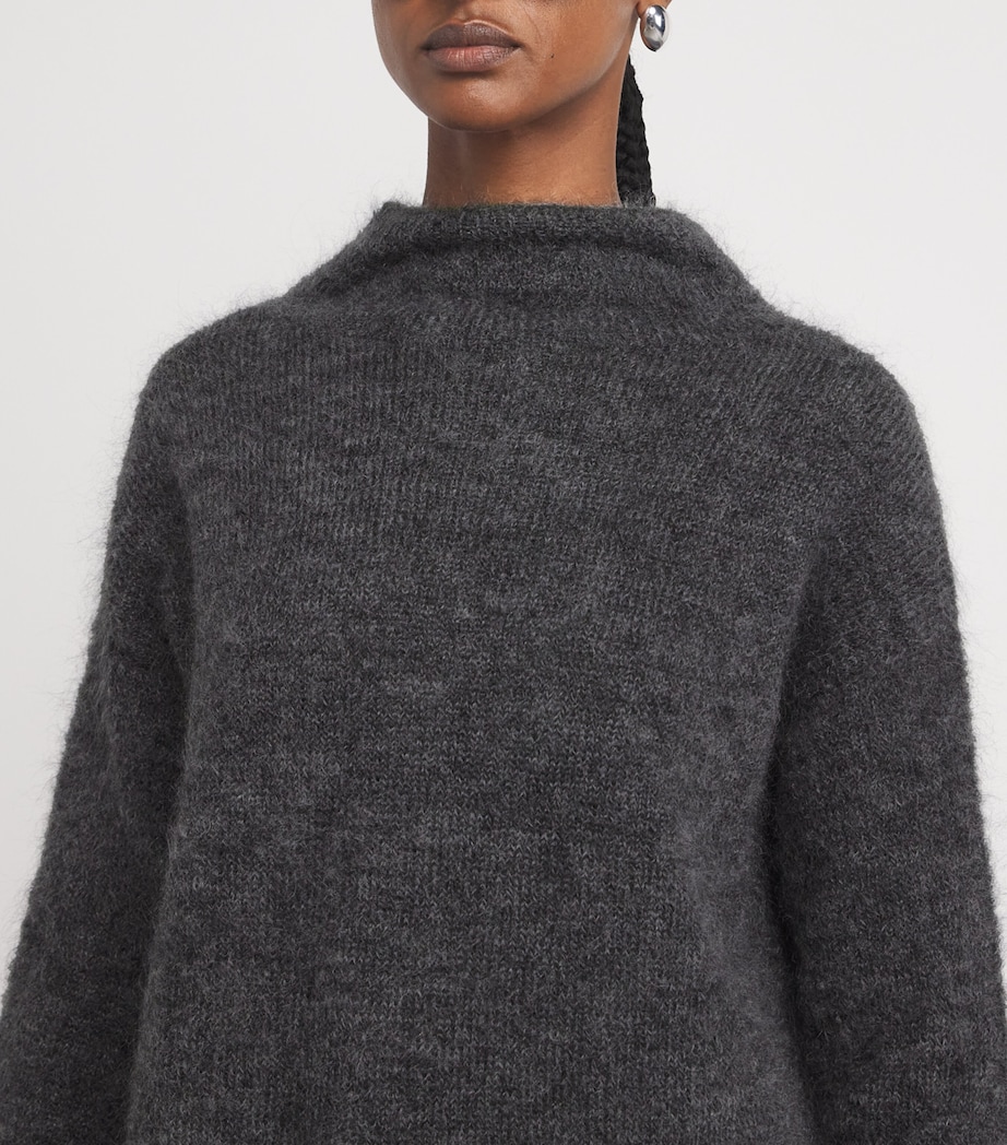 Mohair-Blend Rollneck Sweater DARK GREY Image 6