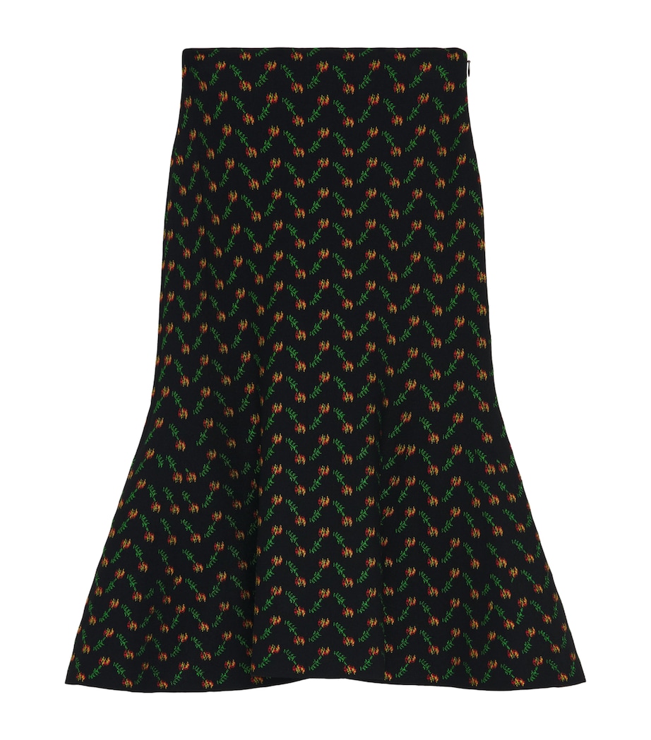 Floral Jacquard Midi Skirt 1417 Image 1