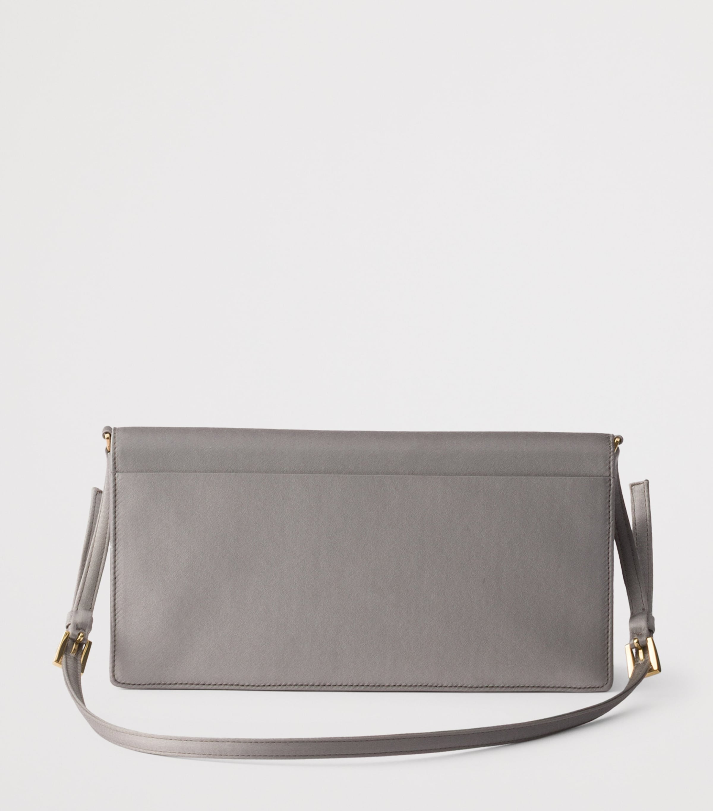Prada Mini Satin Shoulder Bag Grey Image 3