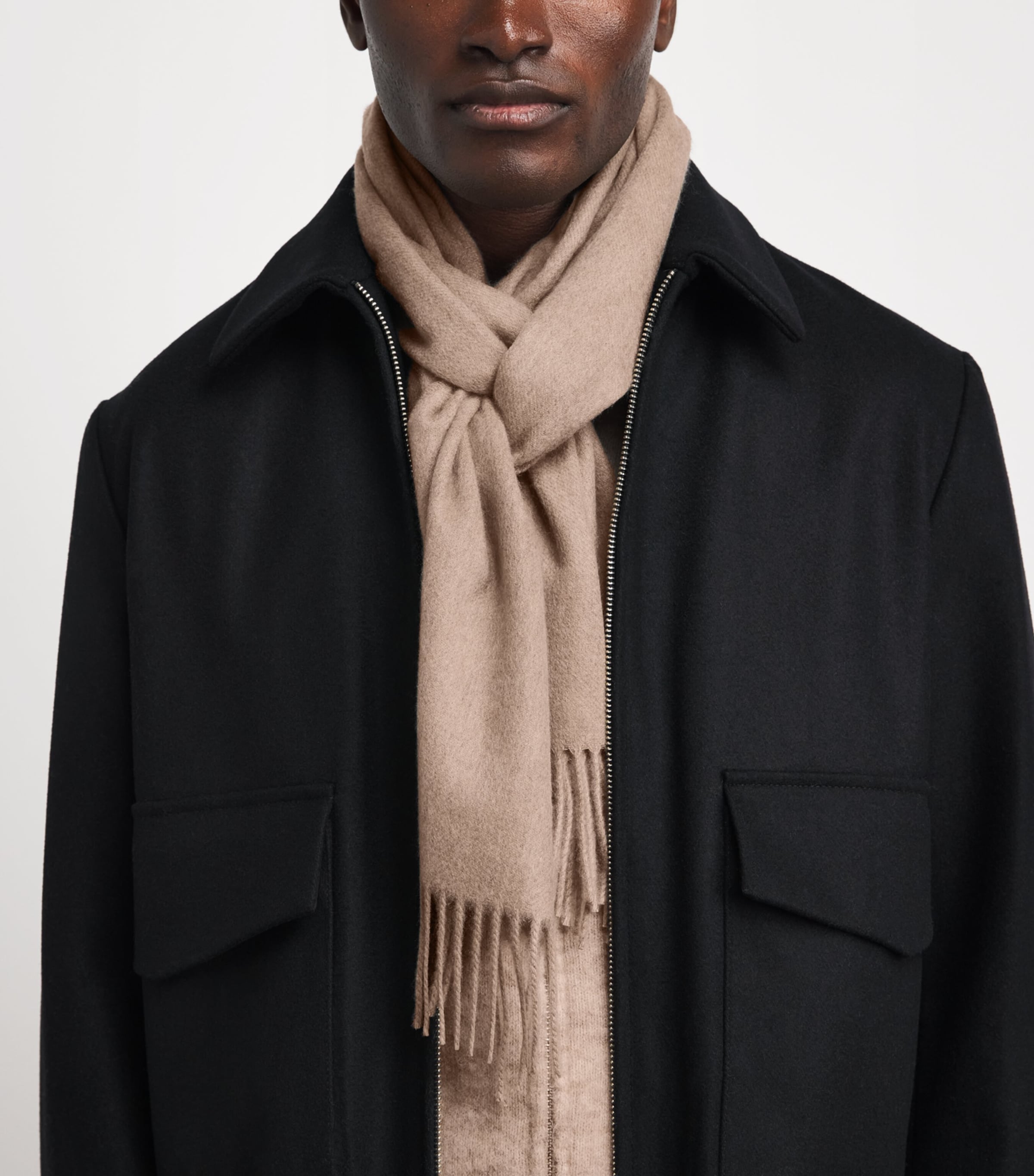 Johnstons Of Elgin Natural Cashmere Scarf Otter Image 2