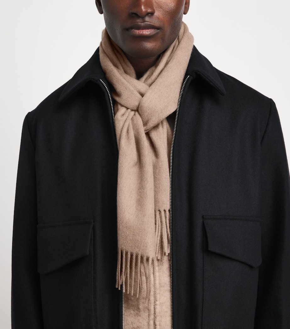 Johnstons Of Elgin Natural Cashmere Scarf Otter Image 2