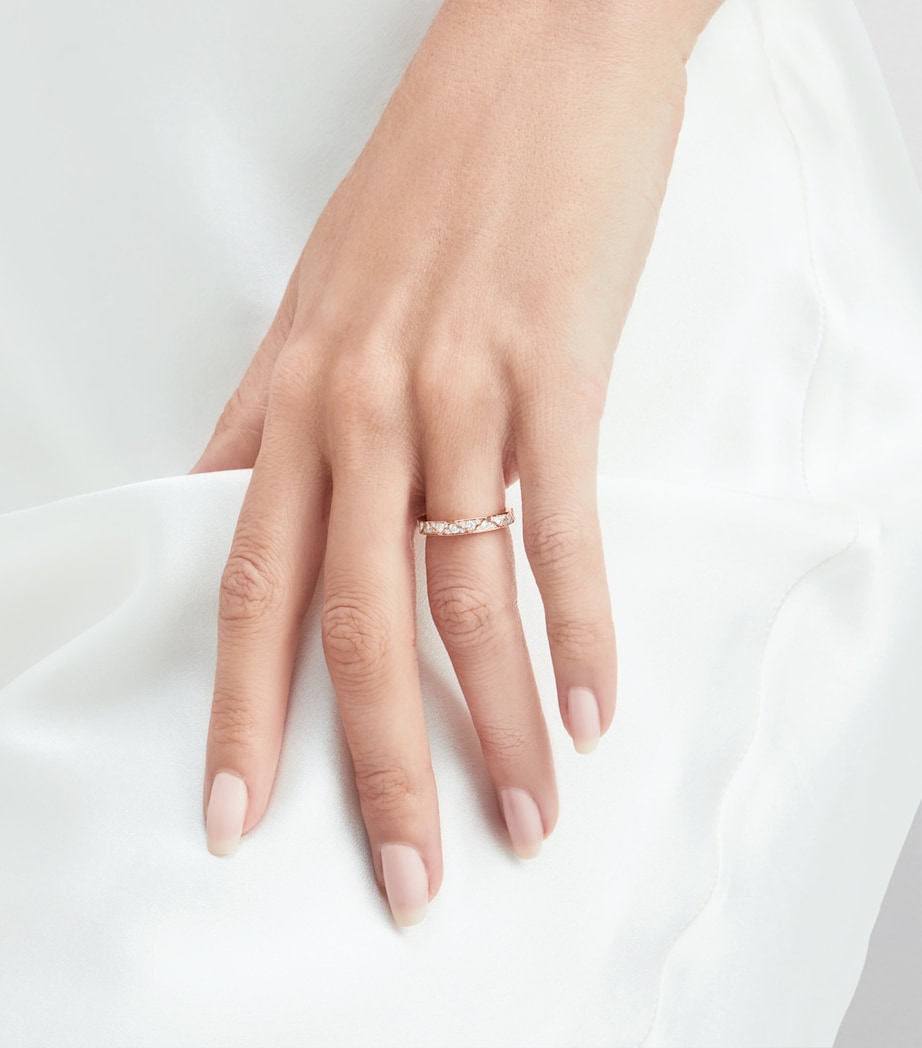 Rose Gold and Diamond LG Signature Ring ROSE GOLD Image 3