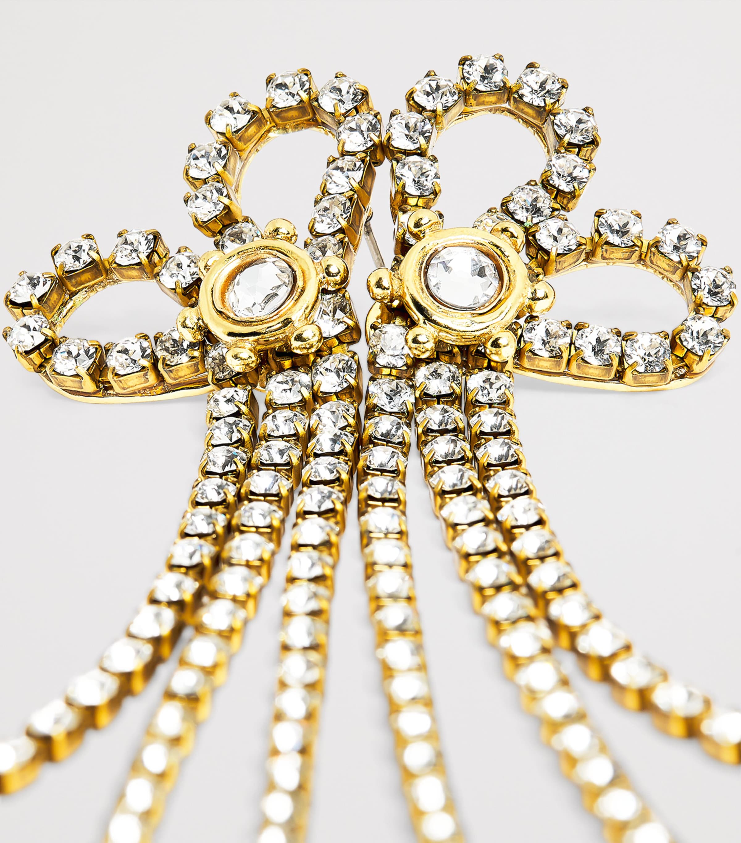 Crystal Bow Chandelier Earrings CRYSTAL Image 6