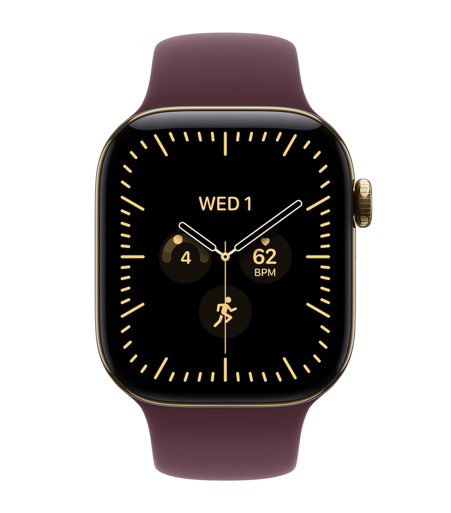 Apple Apple Watch Series 12 GPS + Cellular – Radiant Gold Titanium with Burgundy Sport Band, 42mm, Medium/Large Rdnt Gld Titanium Image 2