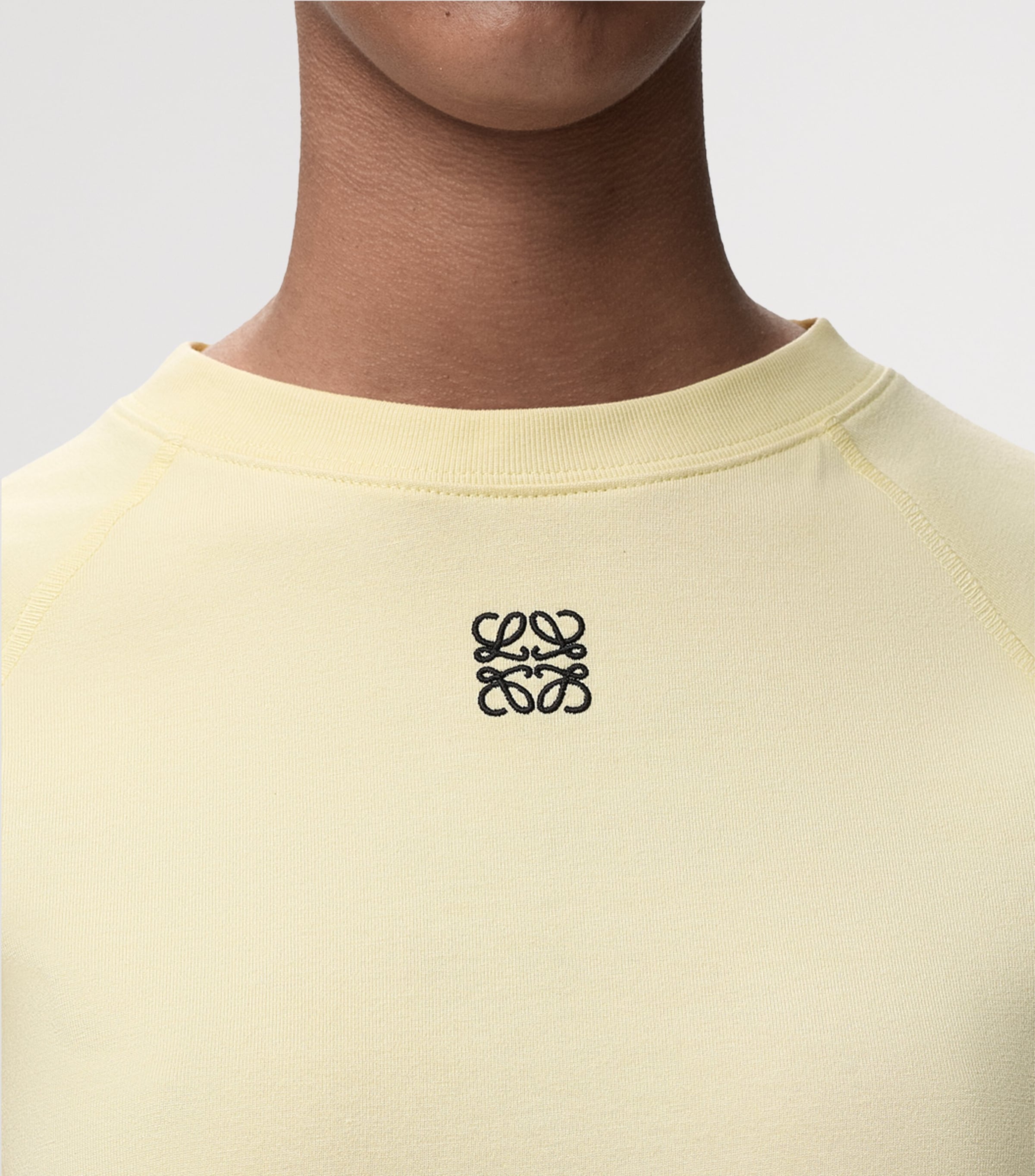 LOEWE Womens Cotton-Blend Baby T-Shirt Light Yellow Image 5