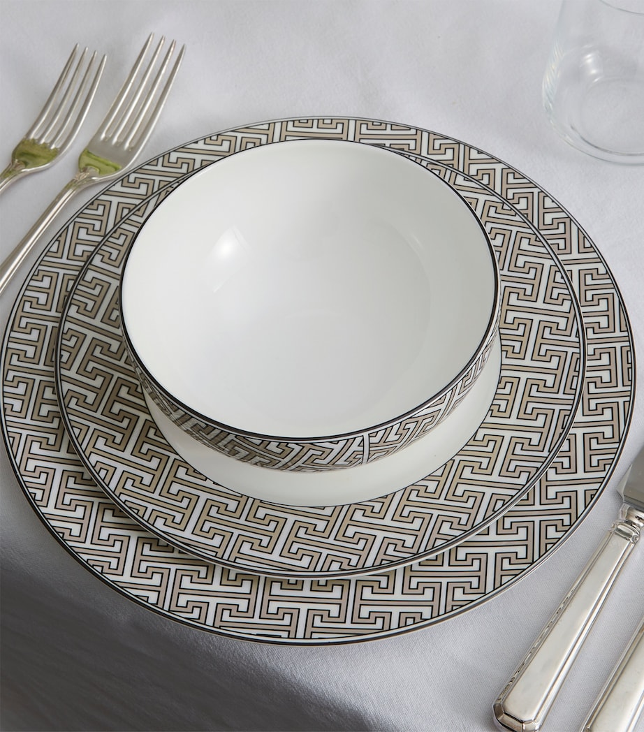 Set of 2 Maze Dinner Plates (26cm) TRUFFLE Image 3