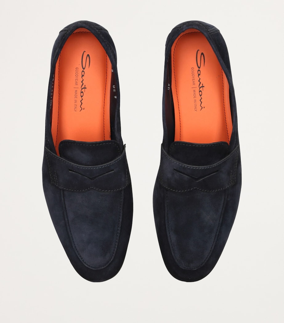 Suede Carlos Penny Loafers BLUE/DARK Image 4