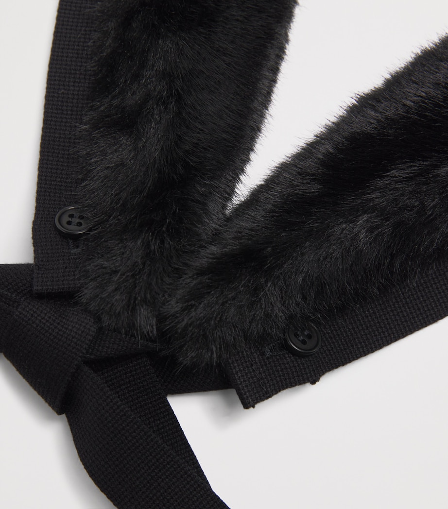 Faux Fur Hood Trim BLACK Image 2