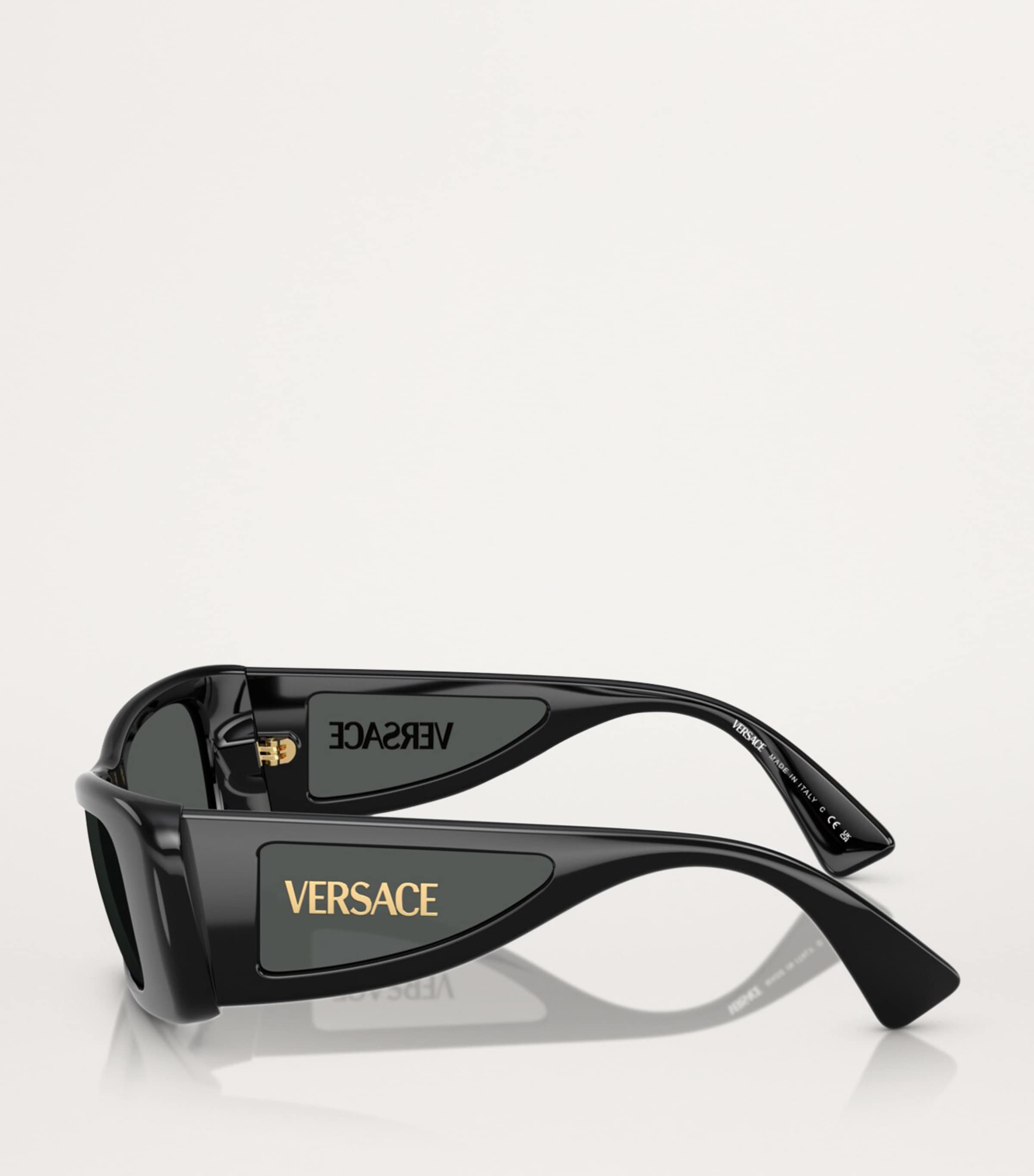 Versace Acetate Rectangular Sunglasses Image 3