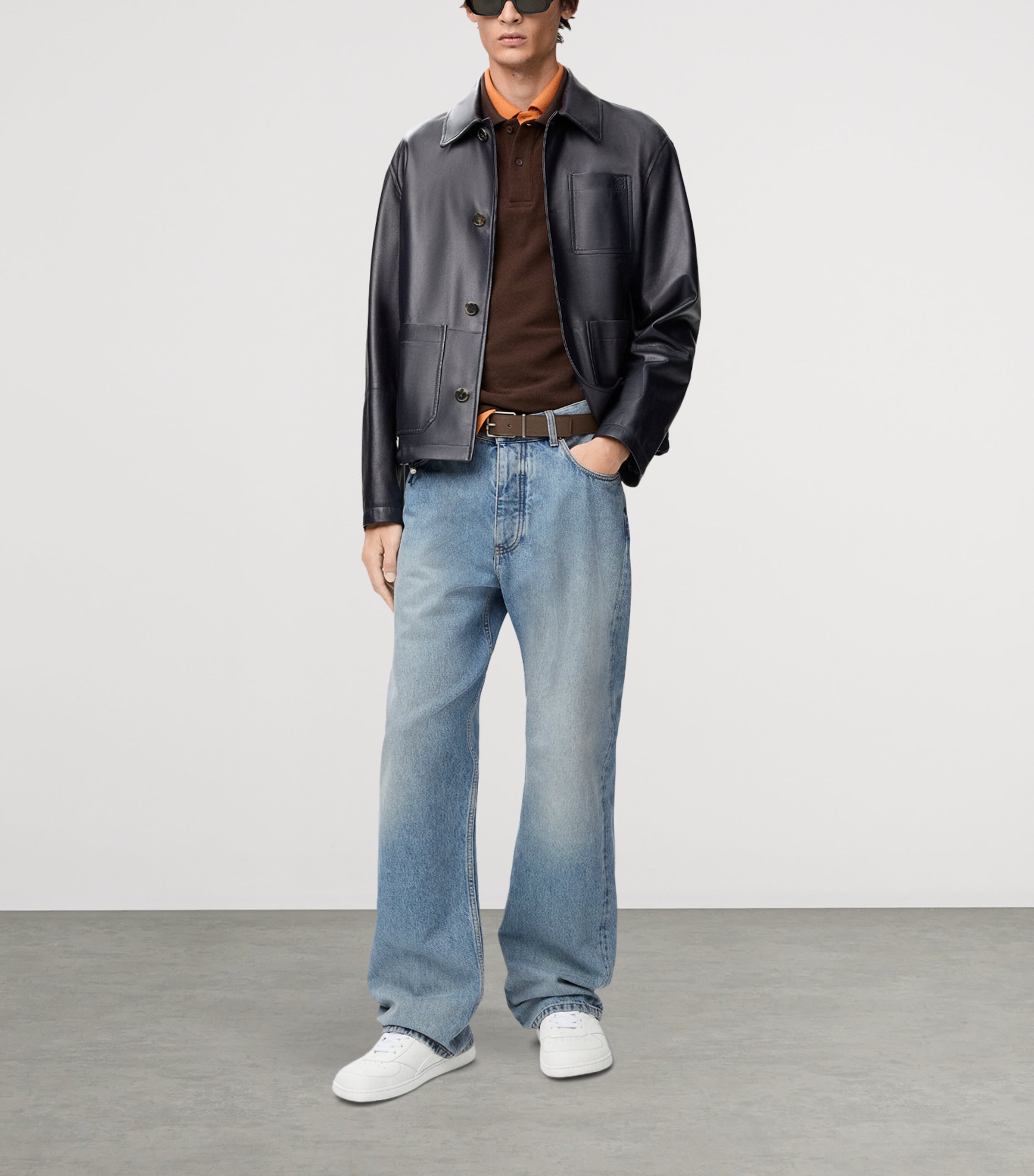 Buckle-Strap Straight Jeans VINTAGE BLUE Image 2