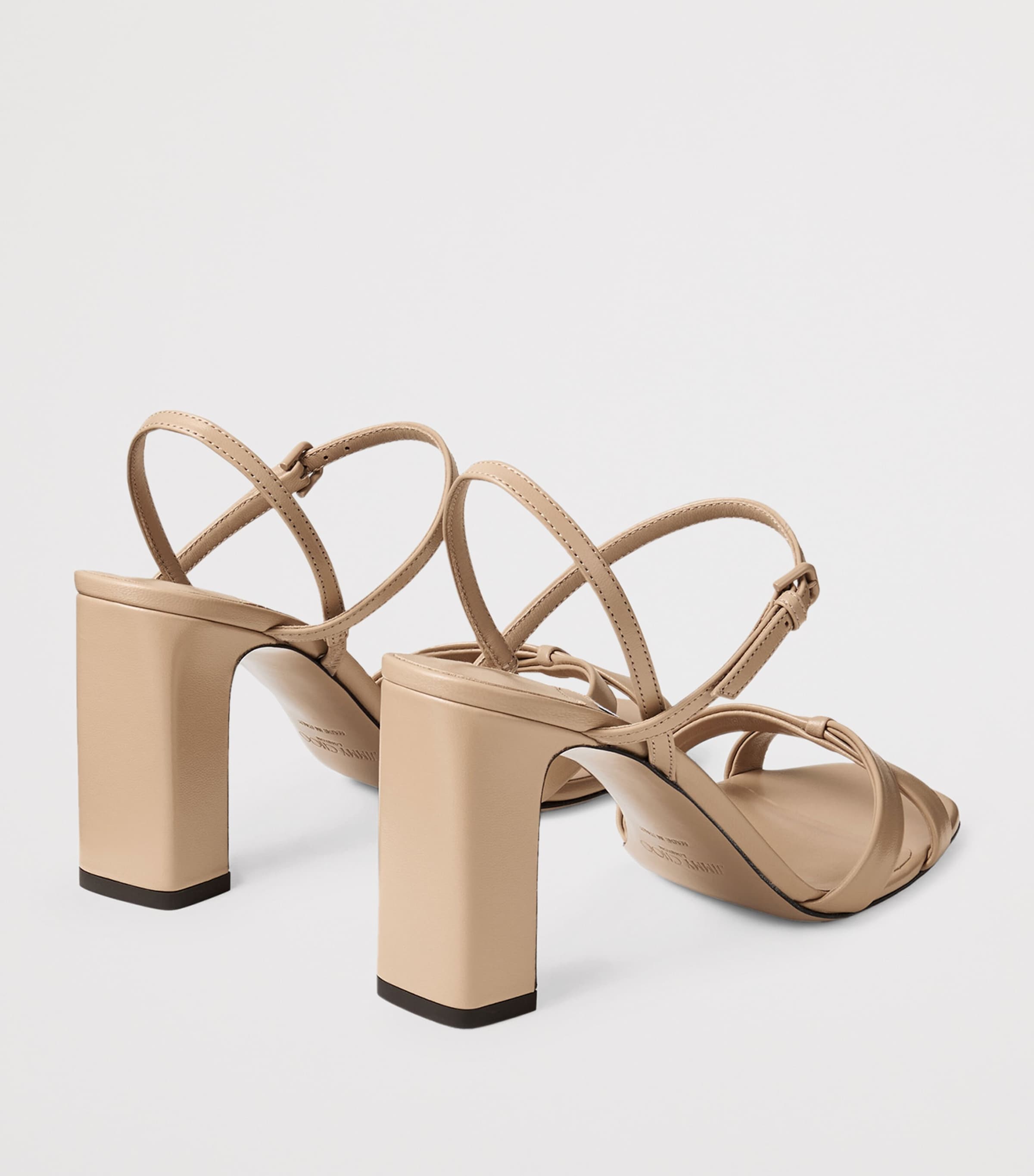 Jimmy Choo Elsy 85 Leather Heeled Sandals Chai Image 4