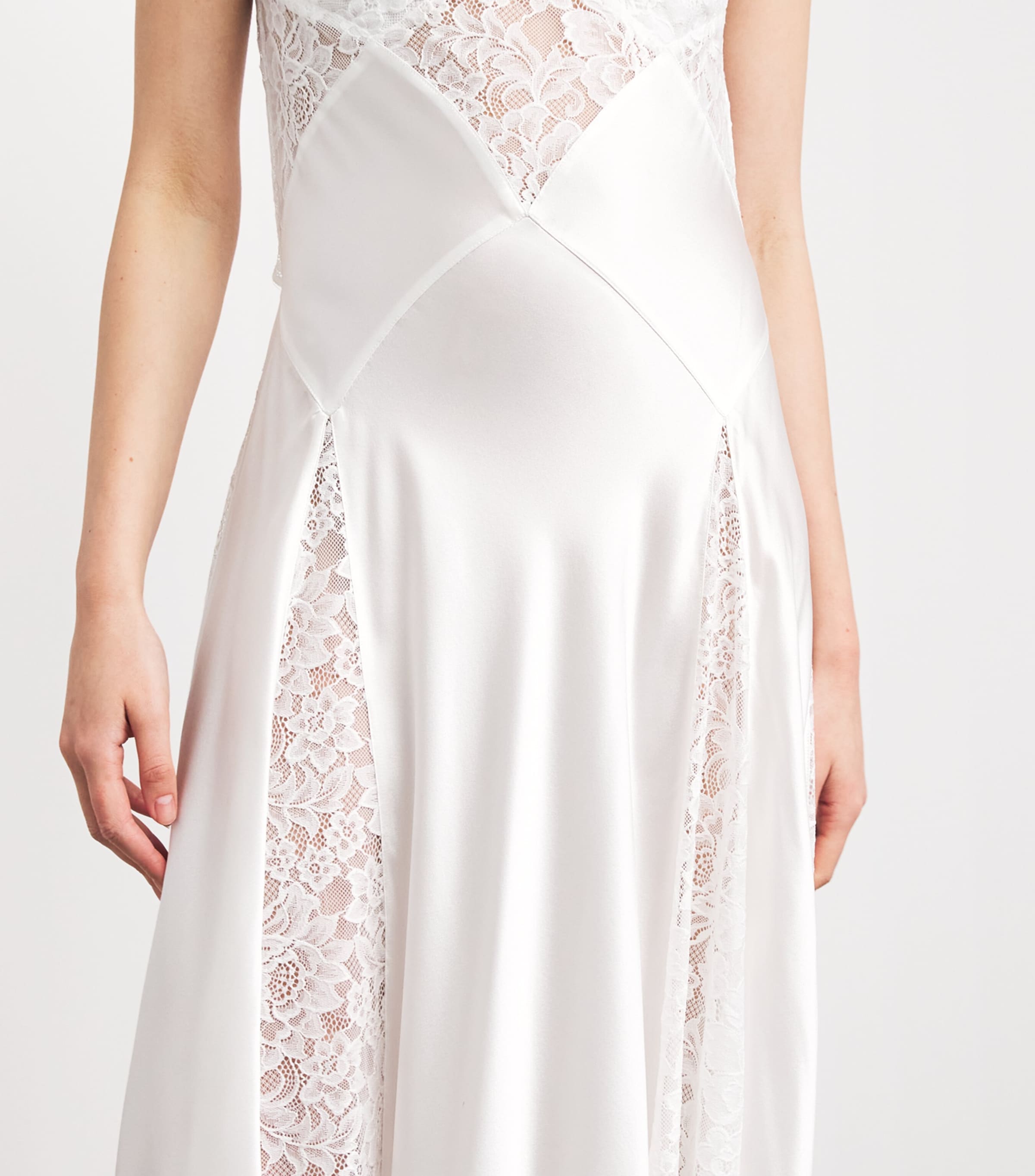 Marjolaine Womens Silk Slip Dress Naturel Image 3