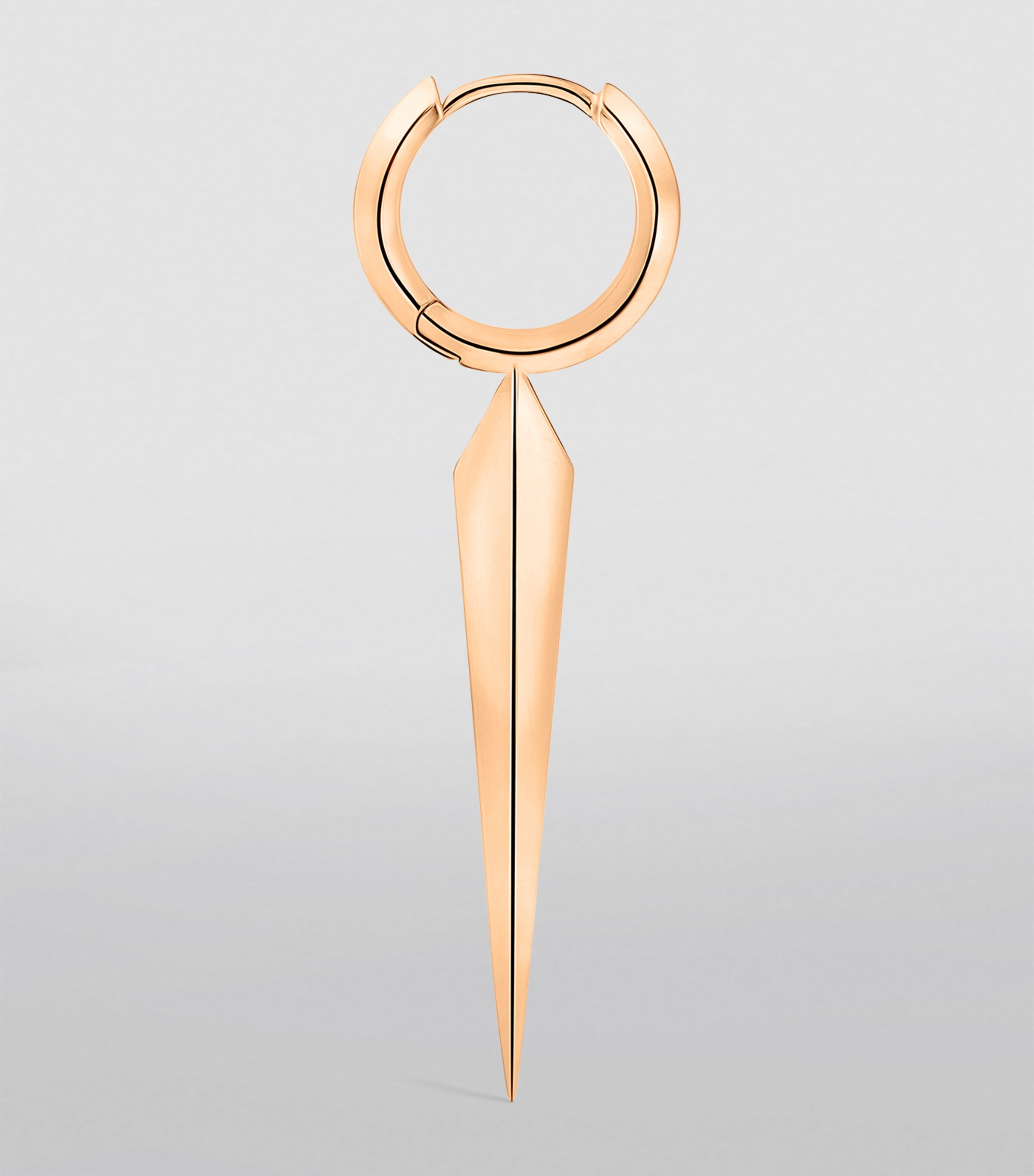 Rose Gold Faceted Grand Spike Hoop Earring (8mm) ROSE GOLD Image 3